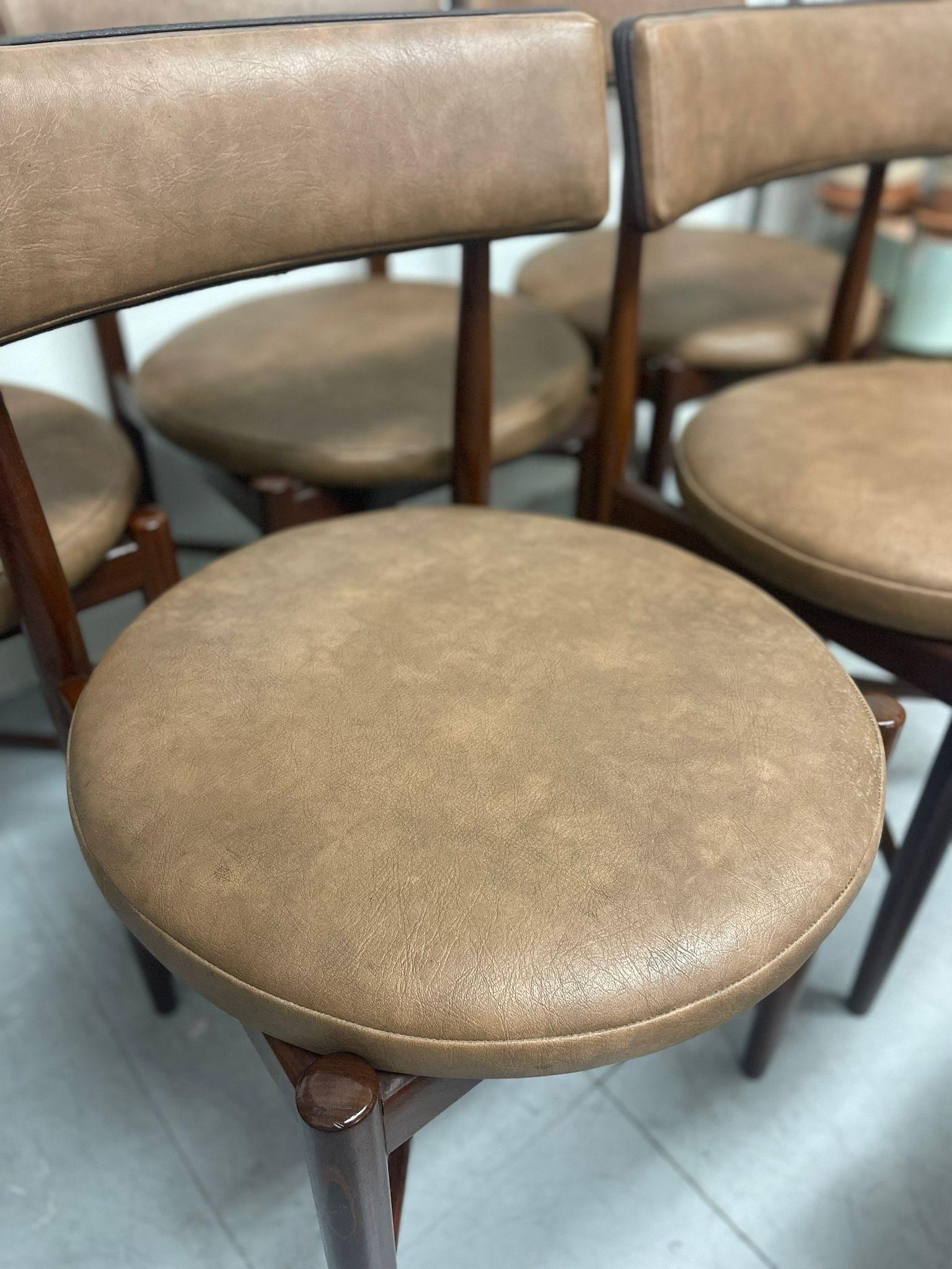 Mid-20th Century Set of 6 Vintage English Mid Century Modern G-Plan Dining Chairs. For Sale