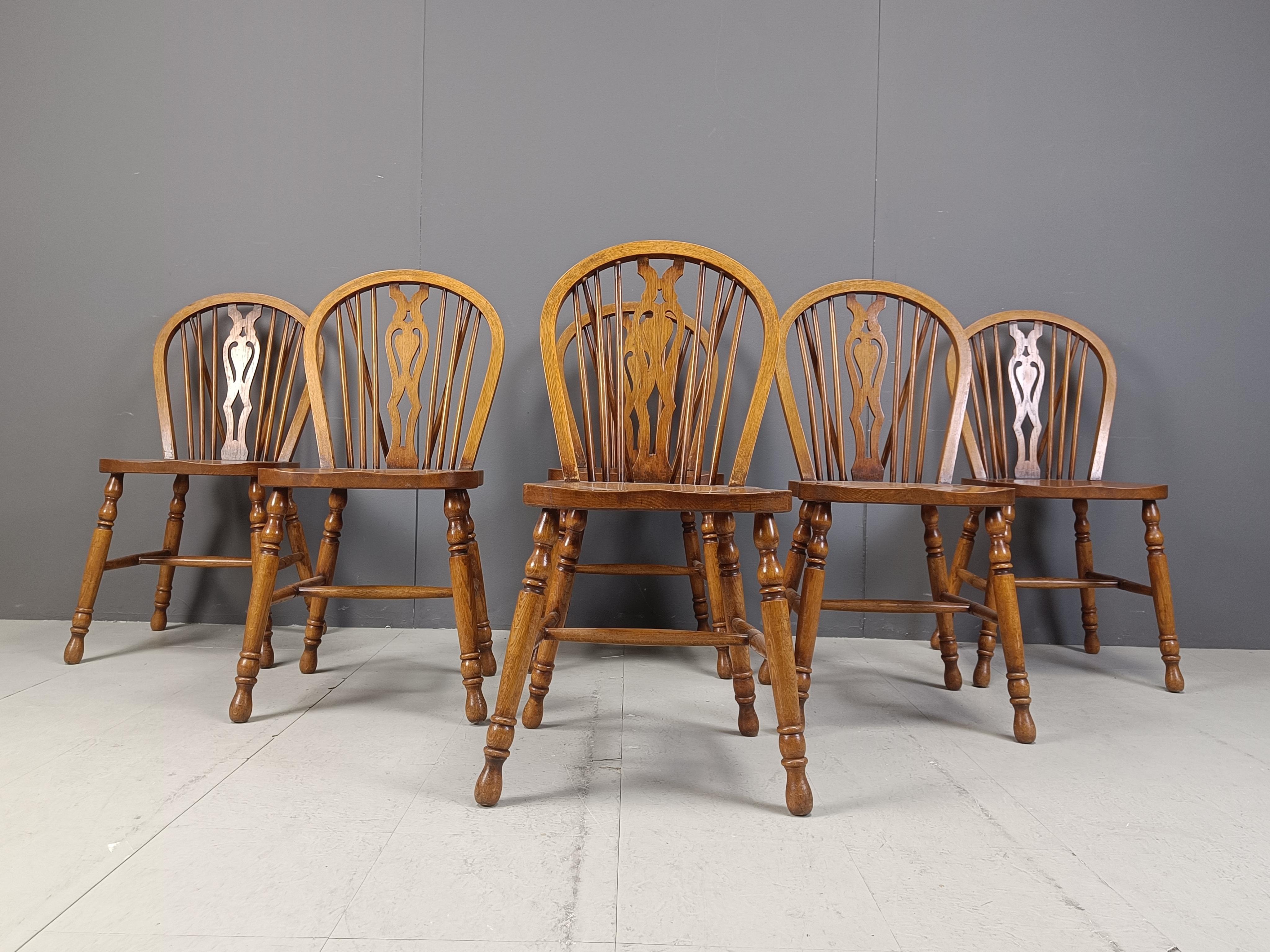Rustico Set di 6 Vintage  Sedie da pranzo Ercol, anni '50 in vendita