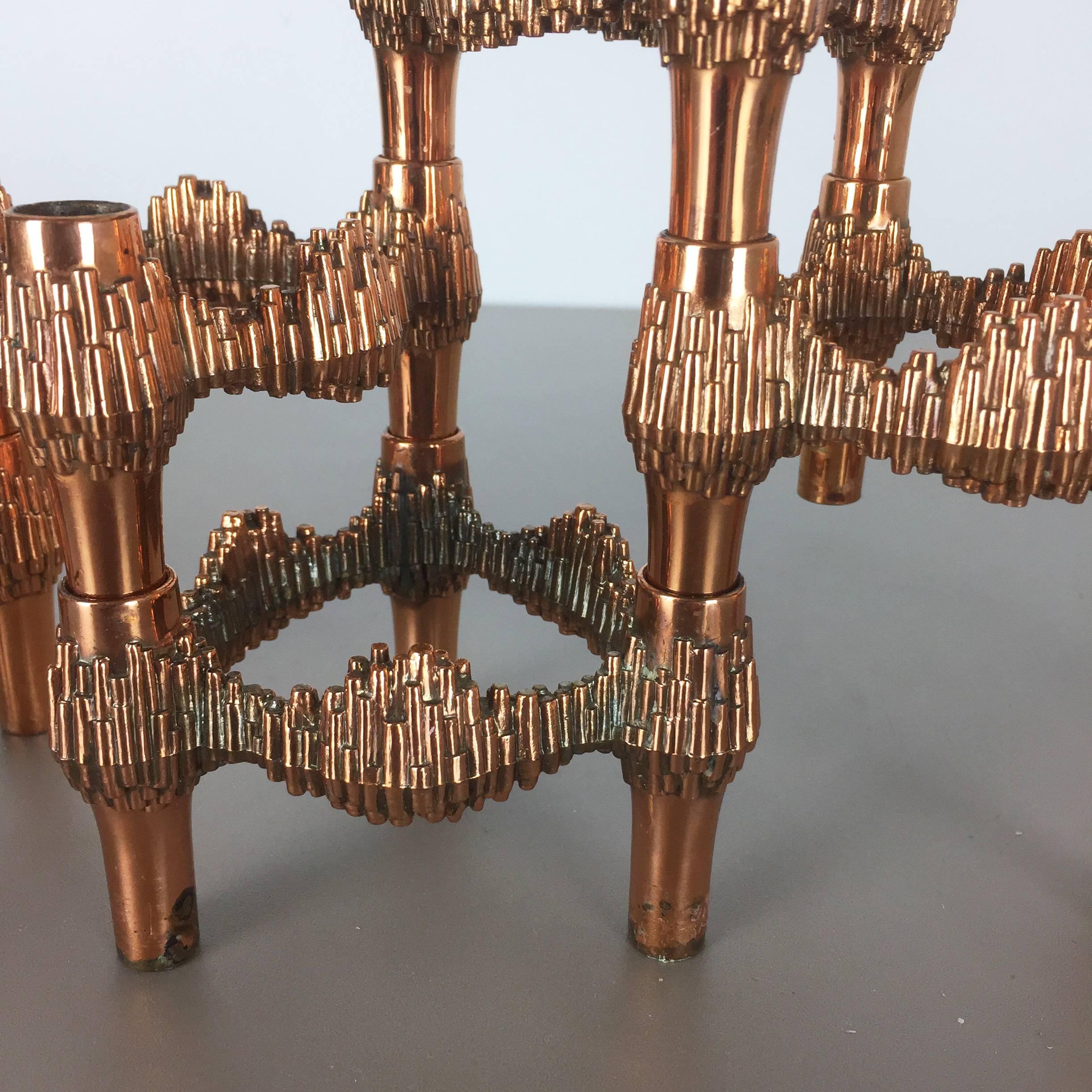 20th Century Set of Six Vintage German Copper Variomaster Candleholder Elements, Quist, 1970s