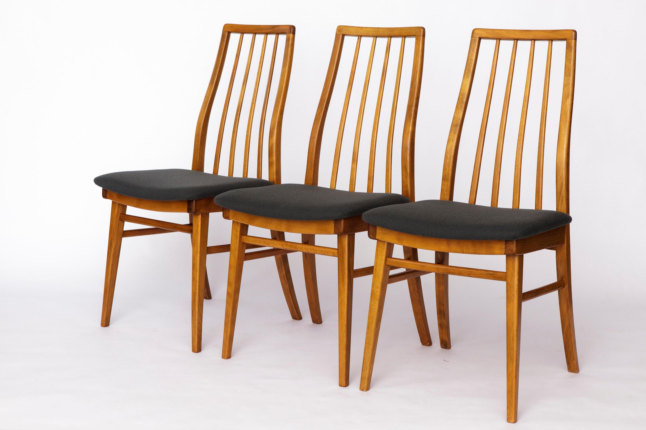 Set di 6 sedie da pranzo tedesche d'epoca - Sedie in legno di faggio del Mid Century degli anni '60/'70 In condizioni buone in vendita a Hannover, DE