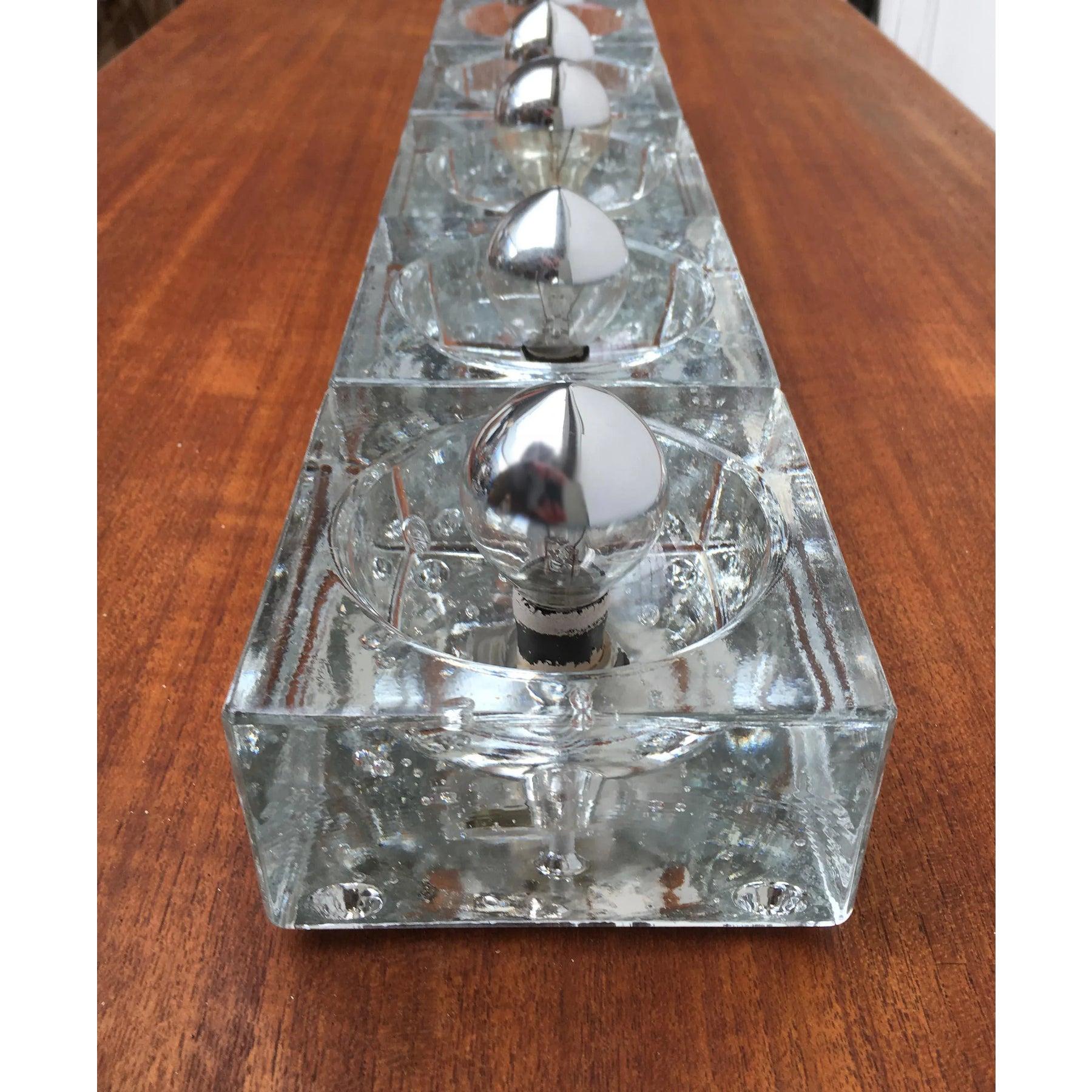 Satz von 6 Vintage-Wandleuchten aus Glas im deutschen Space Age-Stil 310, 1970er Jahre im Angebot 6