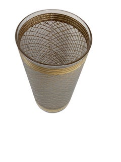 Set von 6 vergoldeten Vintage-Highballgläsern mit Golddekor