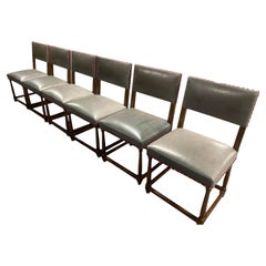 Set of 6 Vintage Gregorious Pineo Dining Chairs Upholstered