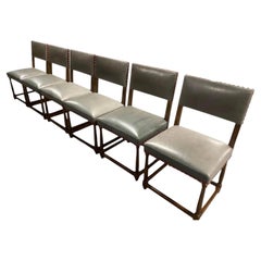 Set of 6 Vintage Gregorious Pineo Dining Chairs Upholstered