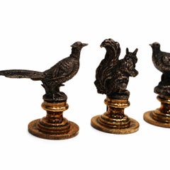 Set of 6 Vintage Gucci Italian Sterling Silver Place Card Holders Circa 1960