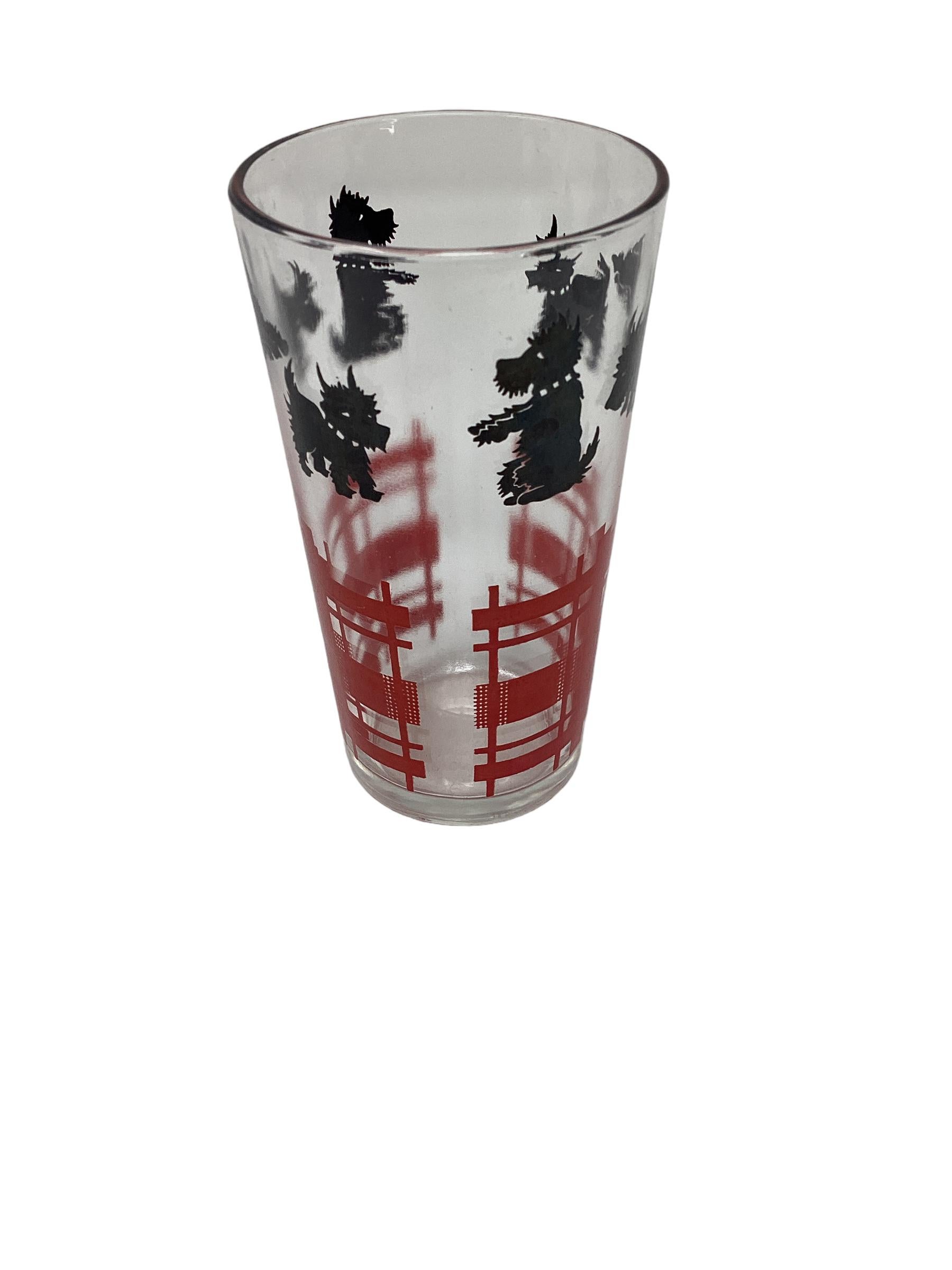 Set of 6 Vintage Hazel-Atlas Scotty Dog Tumblers In Good Condition For Sale In Chapel Hill, NC