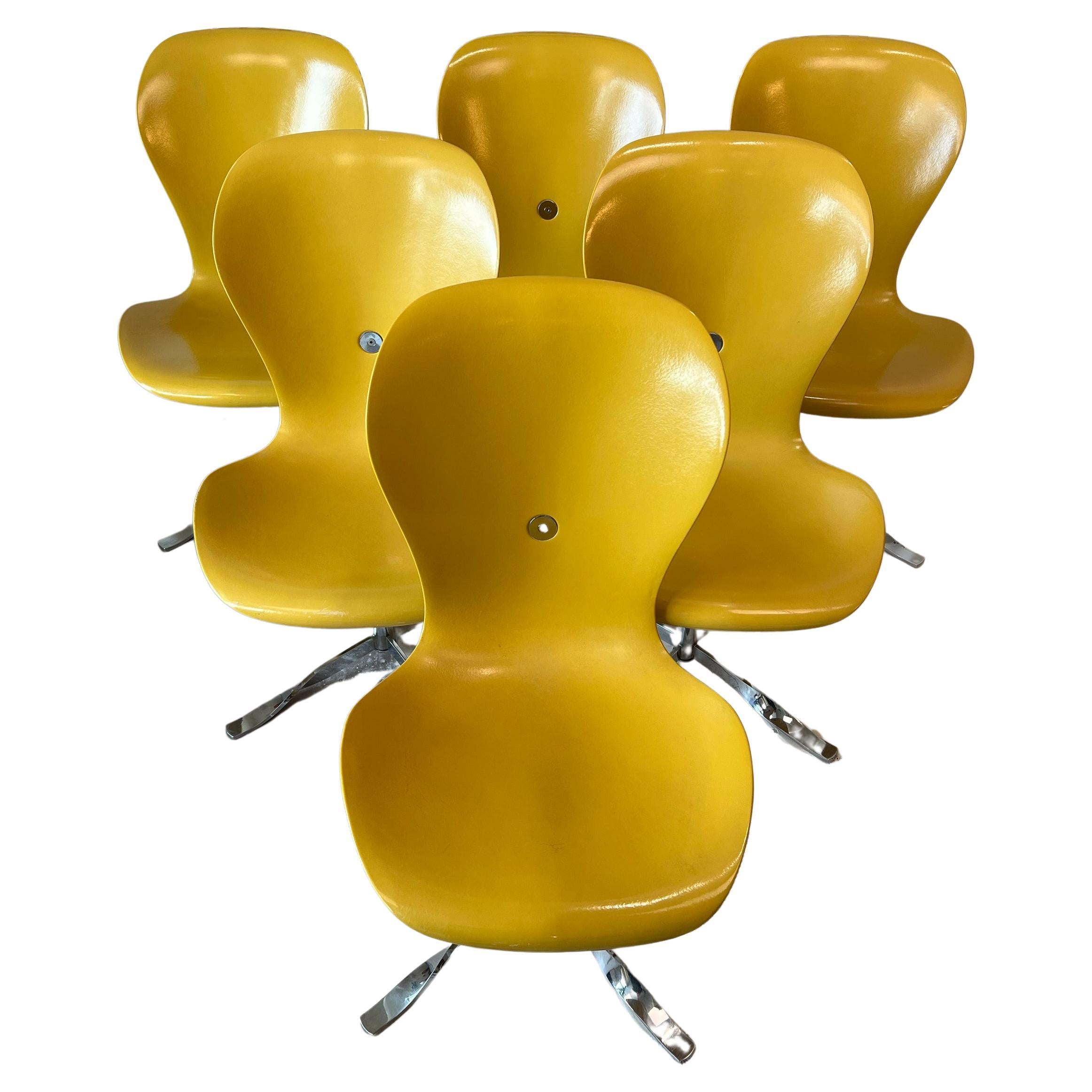 Set of 6 Vintage Ion Chairs by Gideon Kramer for American Desk Co.