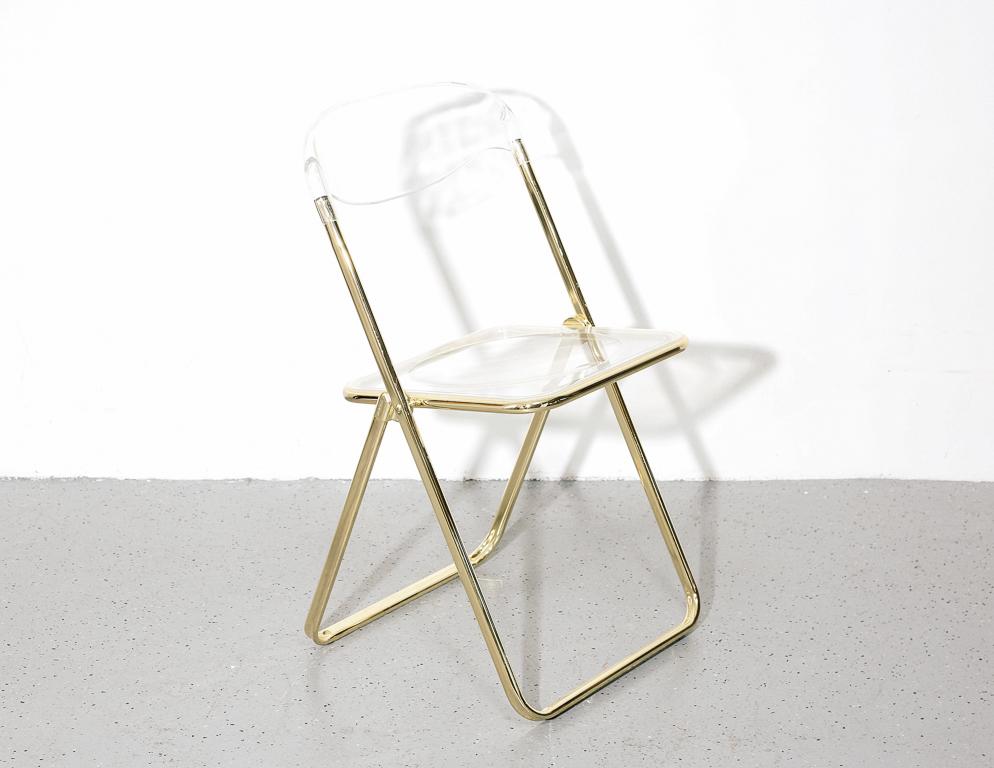 Set of 6 Vintage Italian Lucite Folding Chairs 5