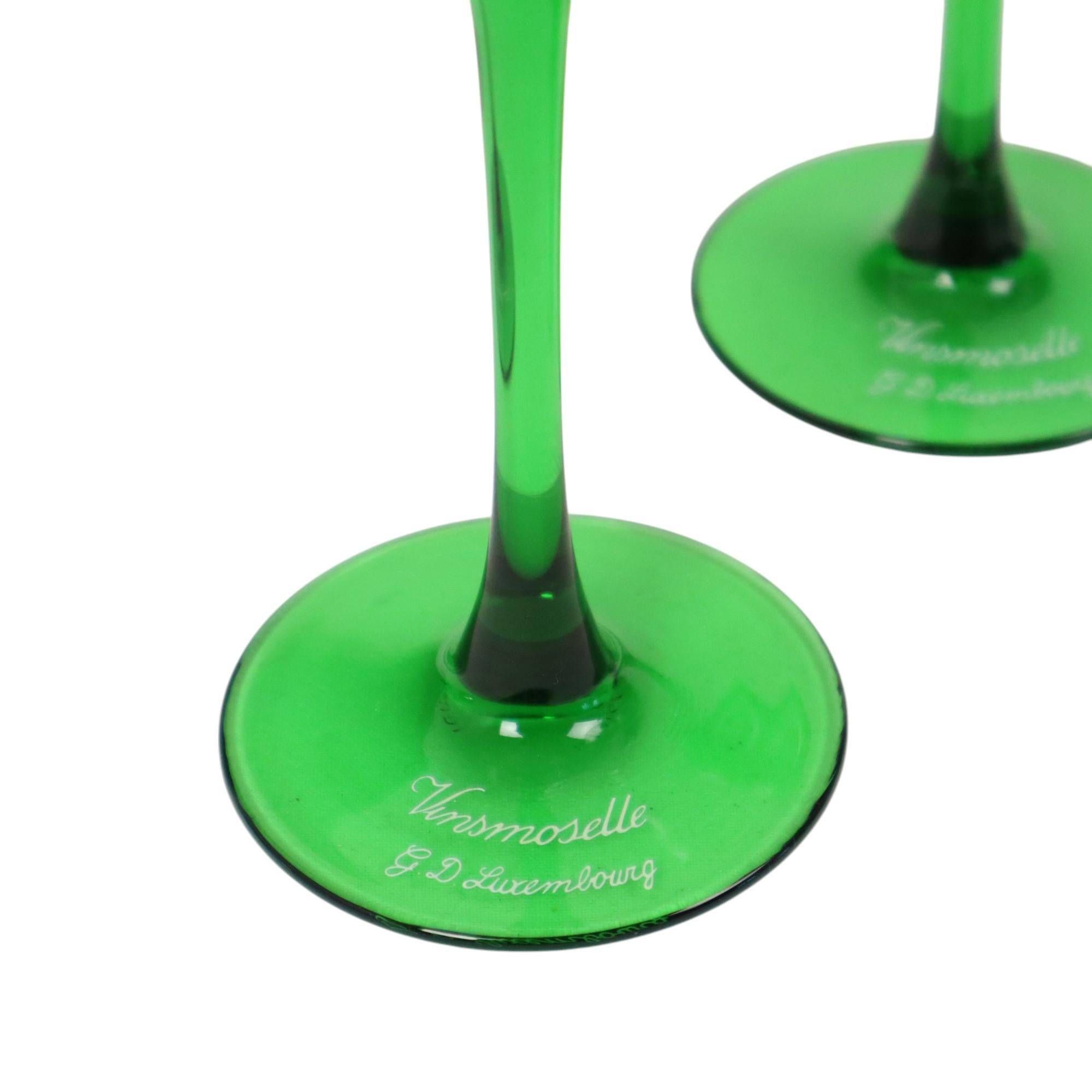 Set de 6 Copas de Vino Vintage Luminarc Vins Moselle Verde Francés en venta