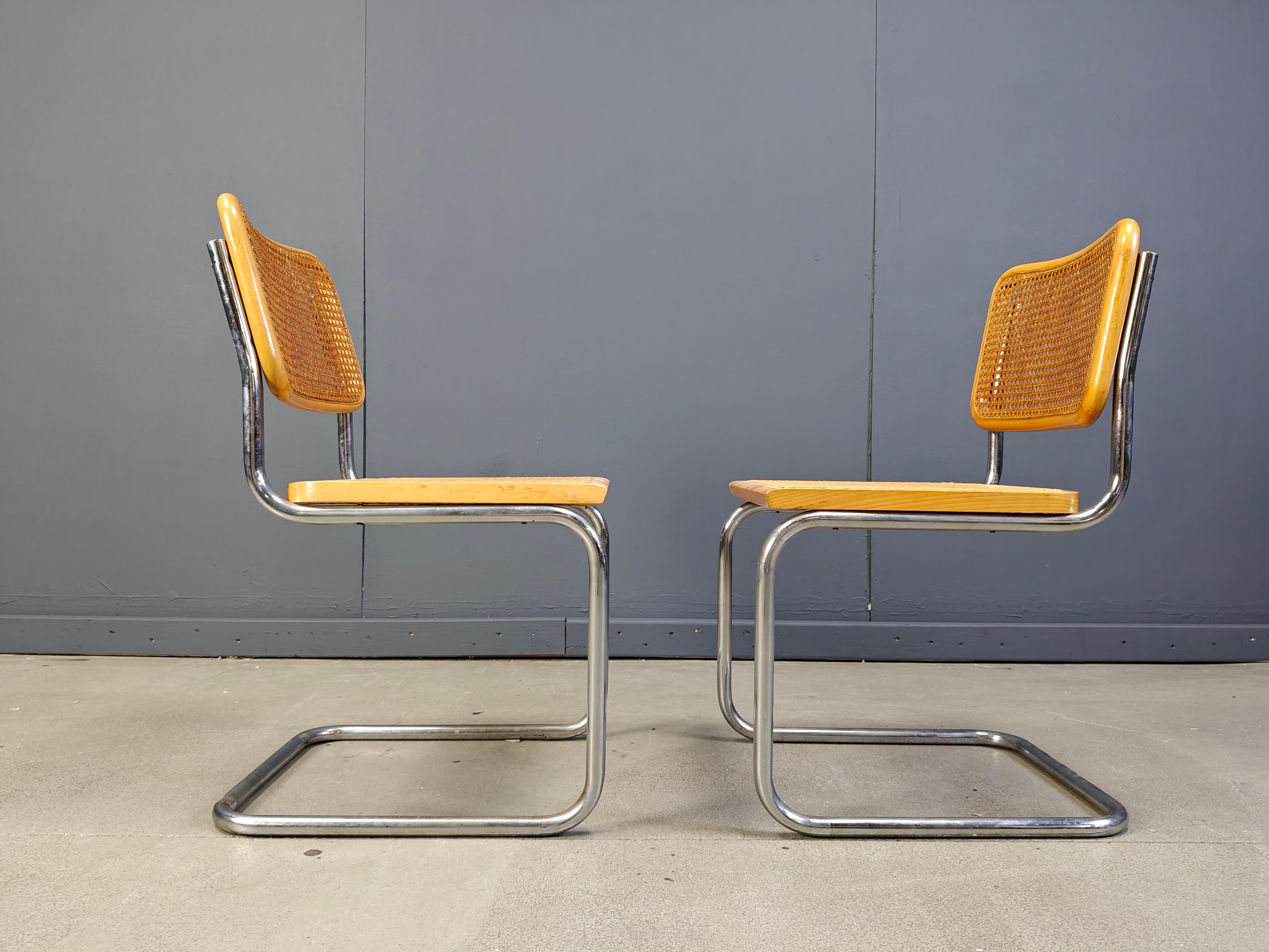 Italiano Set di 6 sedie vintage in stile Marcel Breuer, made in italy, anni '70 in vendita