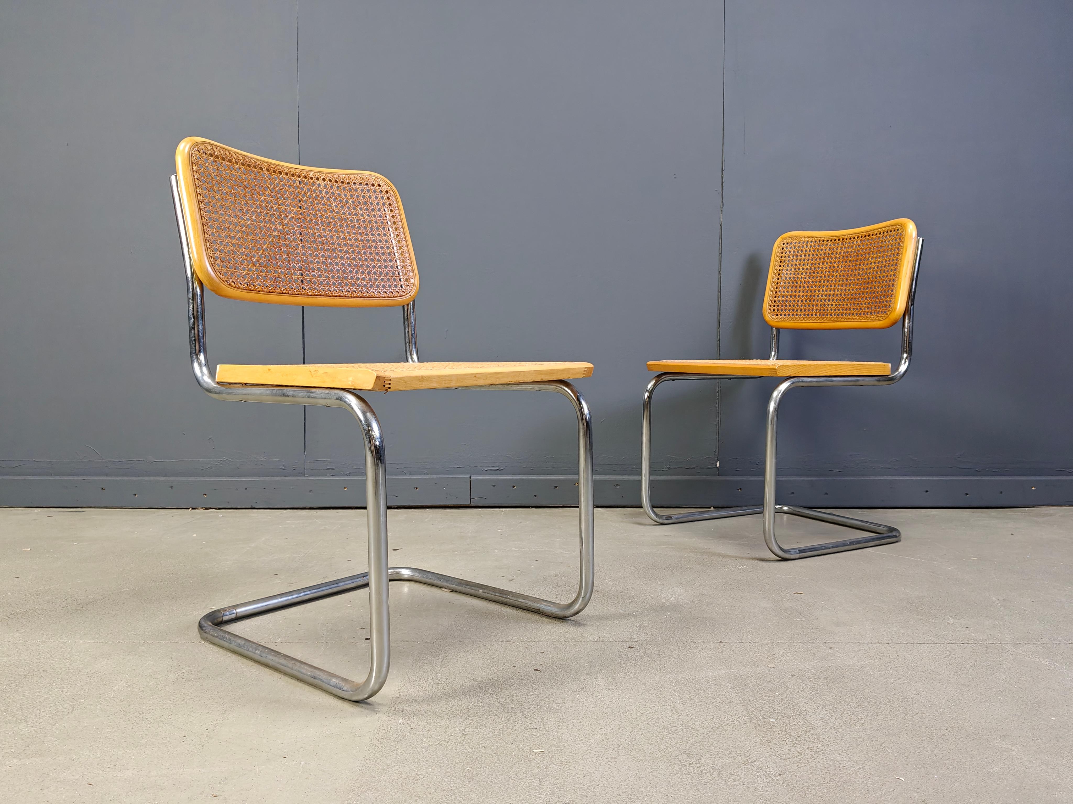 Set di 6 sedie vintage in stile Marcel Breuer, made in italy, anni '70 In condizioni buone in vendita a Leuven, Vlaams Gewest