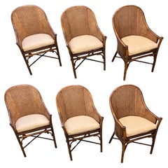 Set of 6 Vintage McGuire "Belden" Dining Chairs