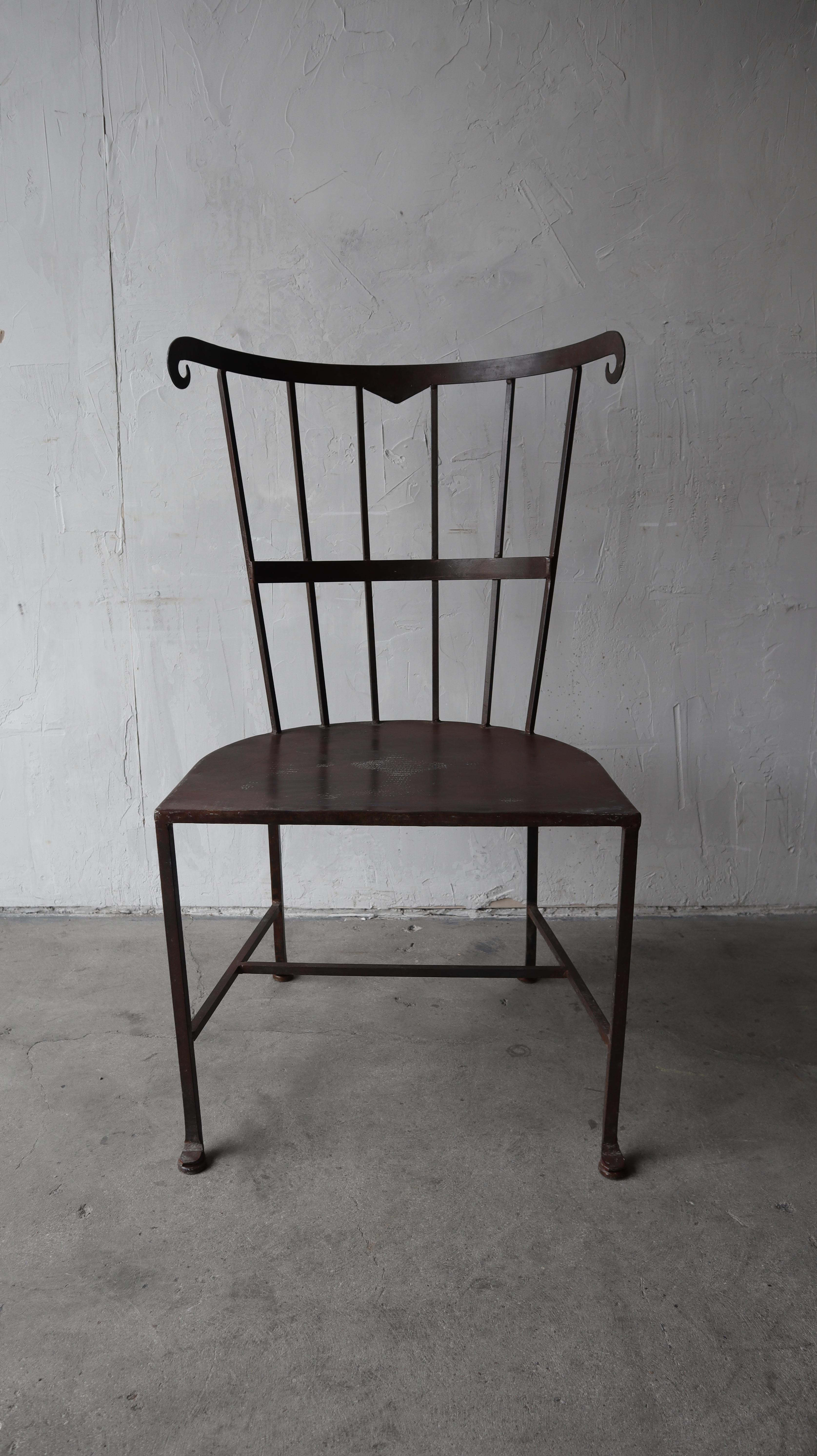 20th Century Set of 6 Vintage Metal Windsor Garden Dining Chairs For Sale