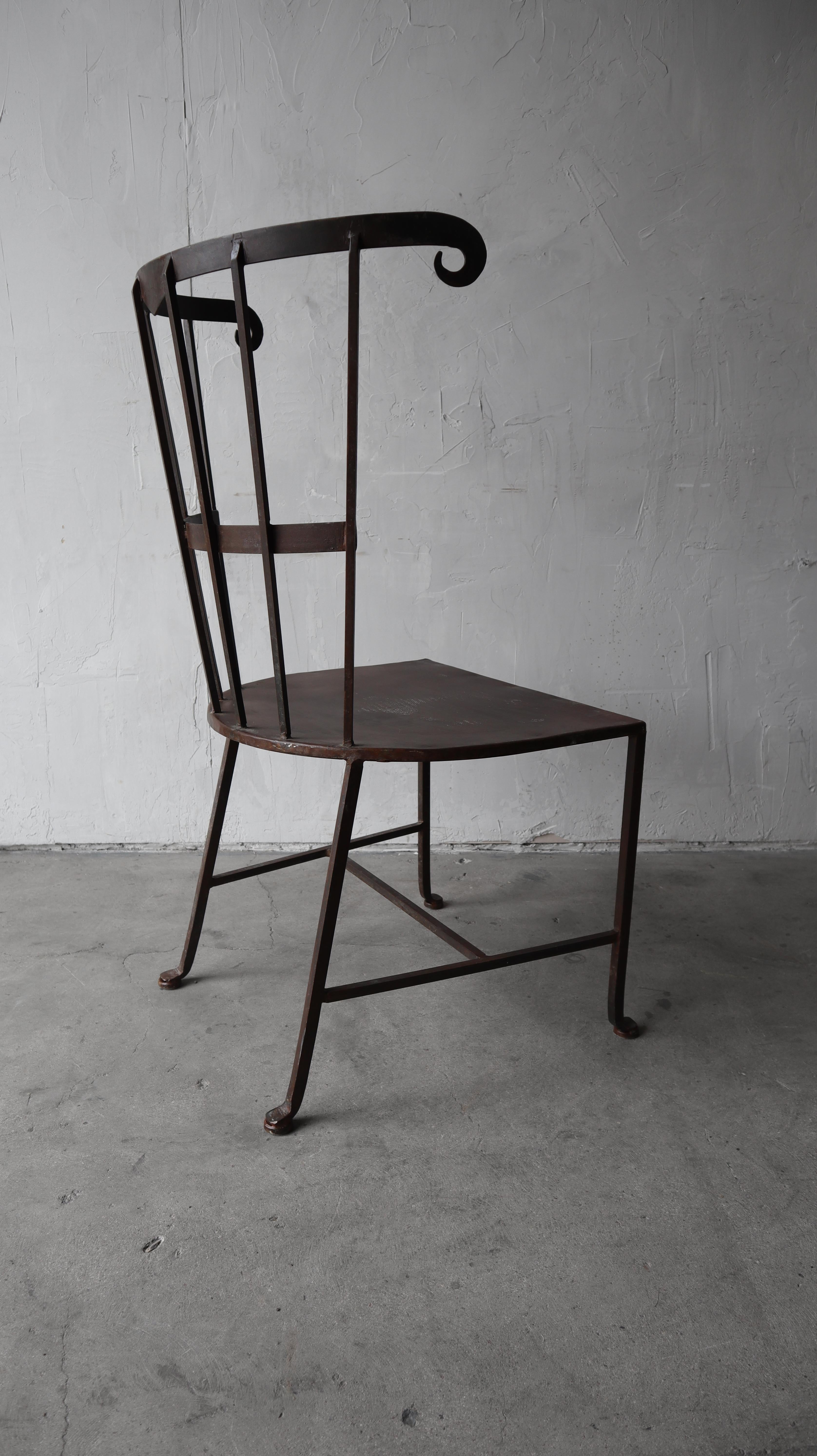 Set of 6 Vintage Metal Windsor Garden Dining Chairs For Sale 1