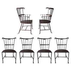 Ensemble de 6 chaises de salle à manger vintage Windsor Garden