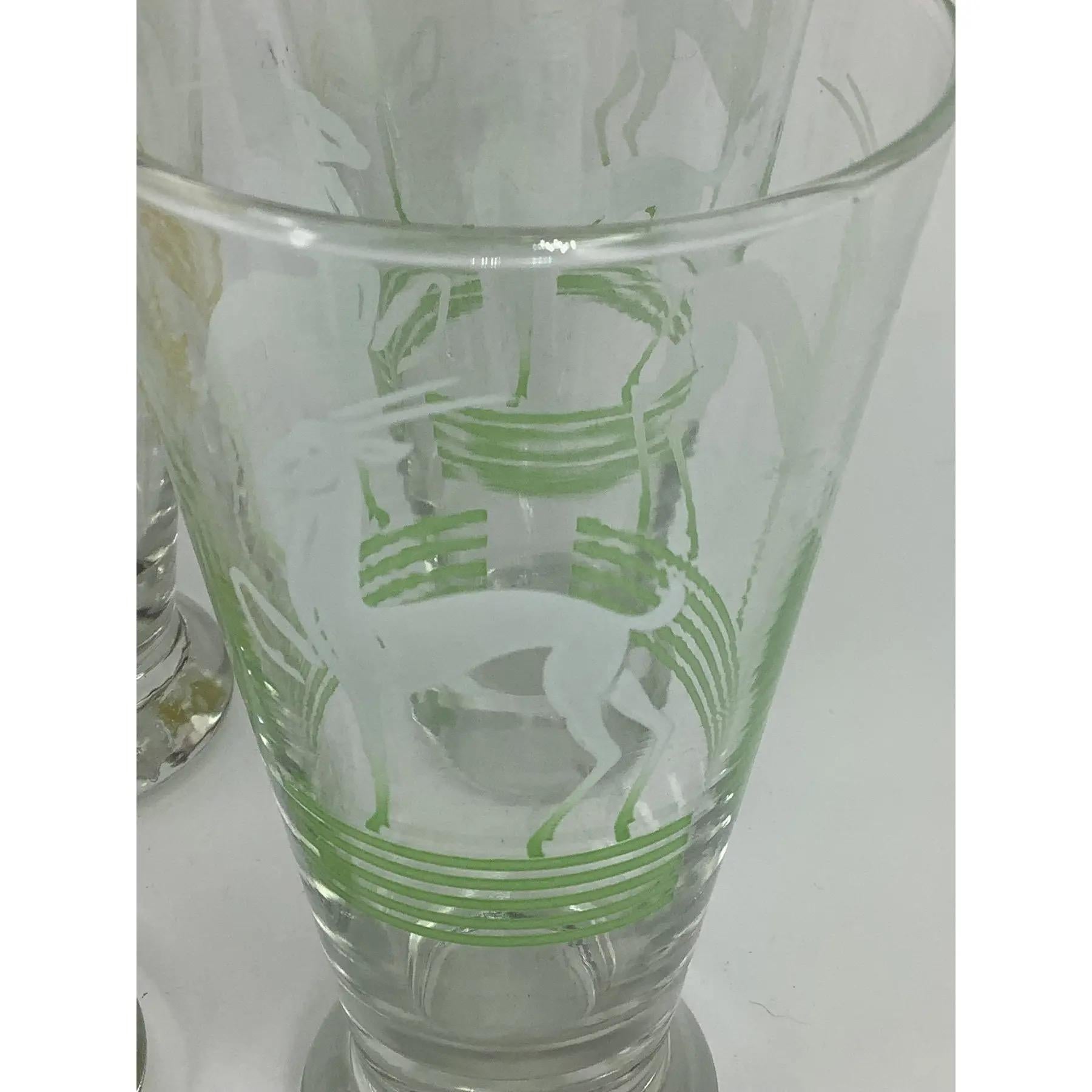 Juego de 6 Vasos Pilsner Atlas Hazel Vintage de mediados de siglo Estadounidense en venta