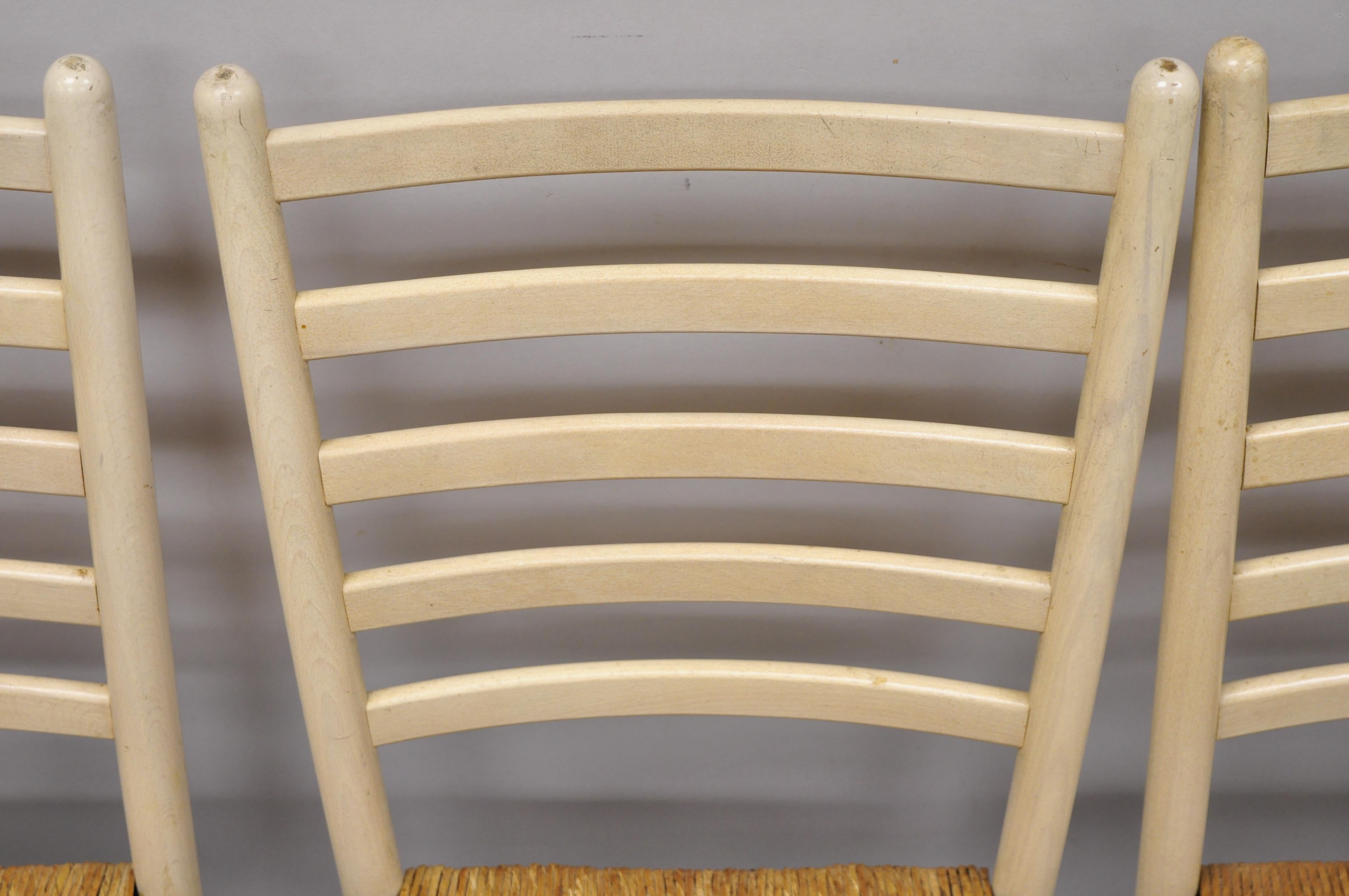 vintage ladder back chairs with rush seats