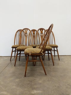 Juego de 6 sillas de comedor Vintage Mid Century Modern de Ercol