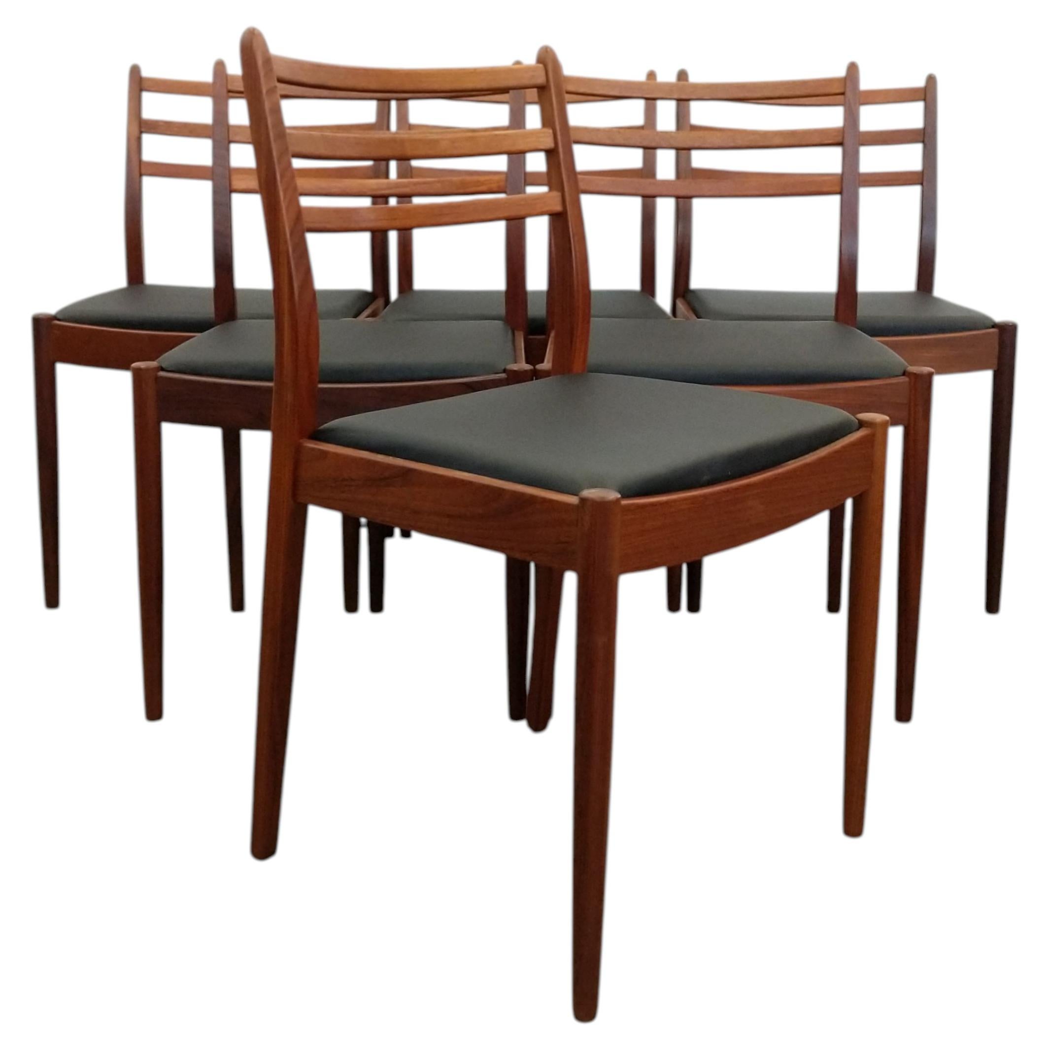 Set of 6 Vintage Mid Century Modern Dining Chairs by G Plan