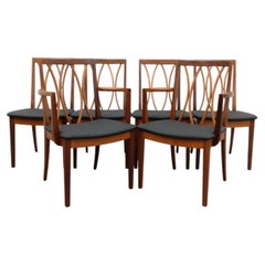 Set of 6 Vintage Mid Century Modern Dining Chairs by G Plan
