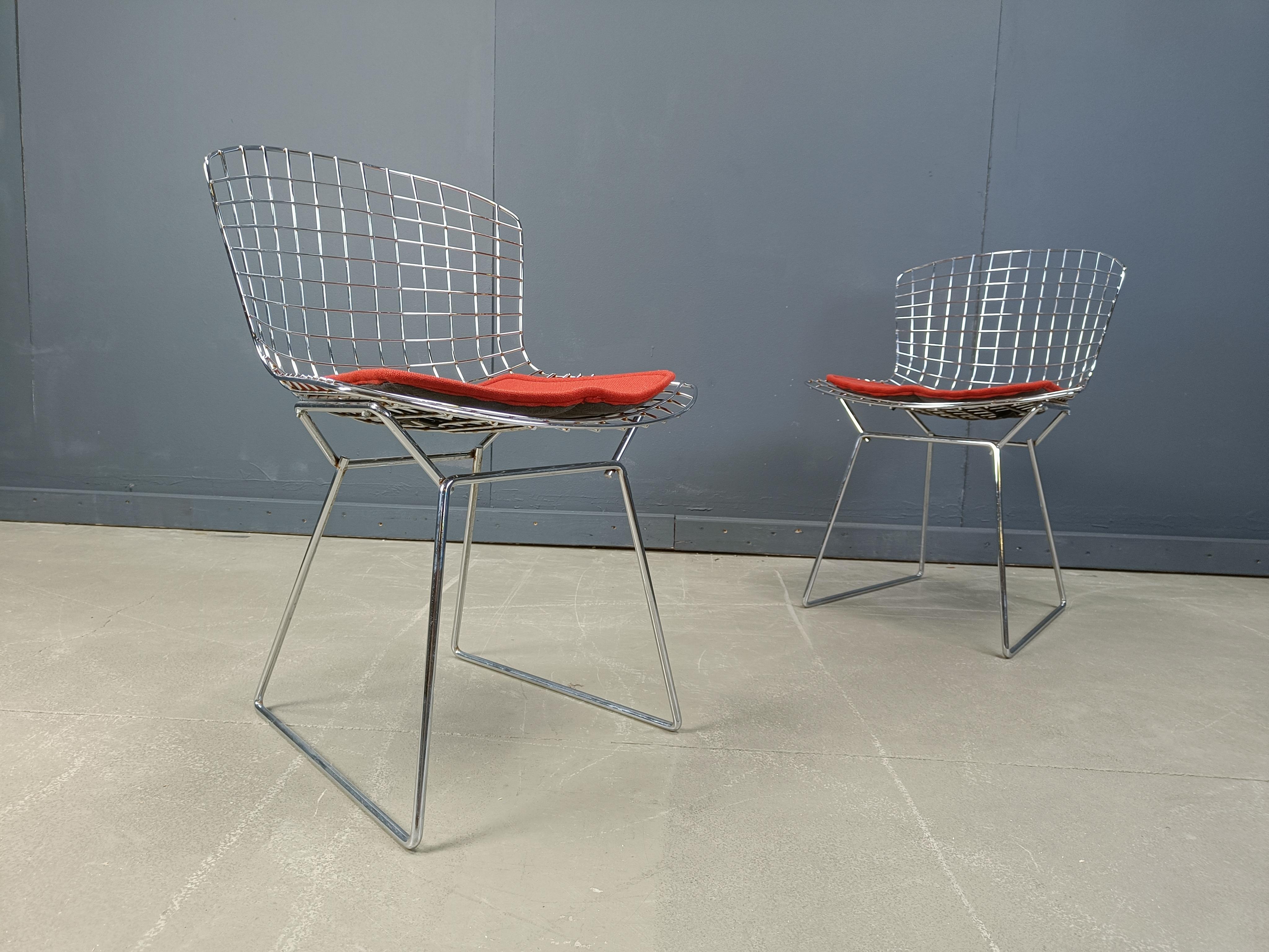 Set of 6 Vintage Model 420 dining chair by Harry Bertoia for Knoll 4