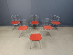Ensemble de 6 chaises de salle à manger vintage modèle 420 par Harry Bertoia pour Knoll