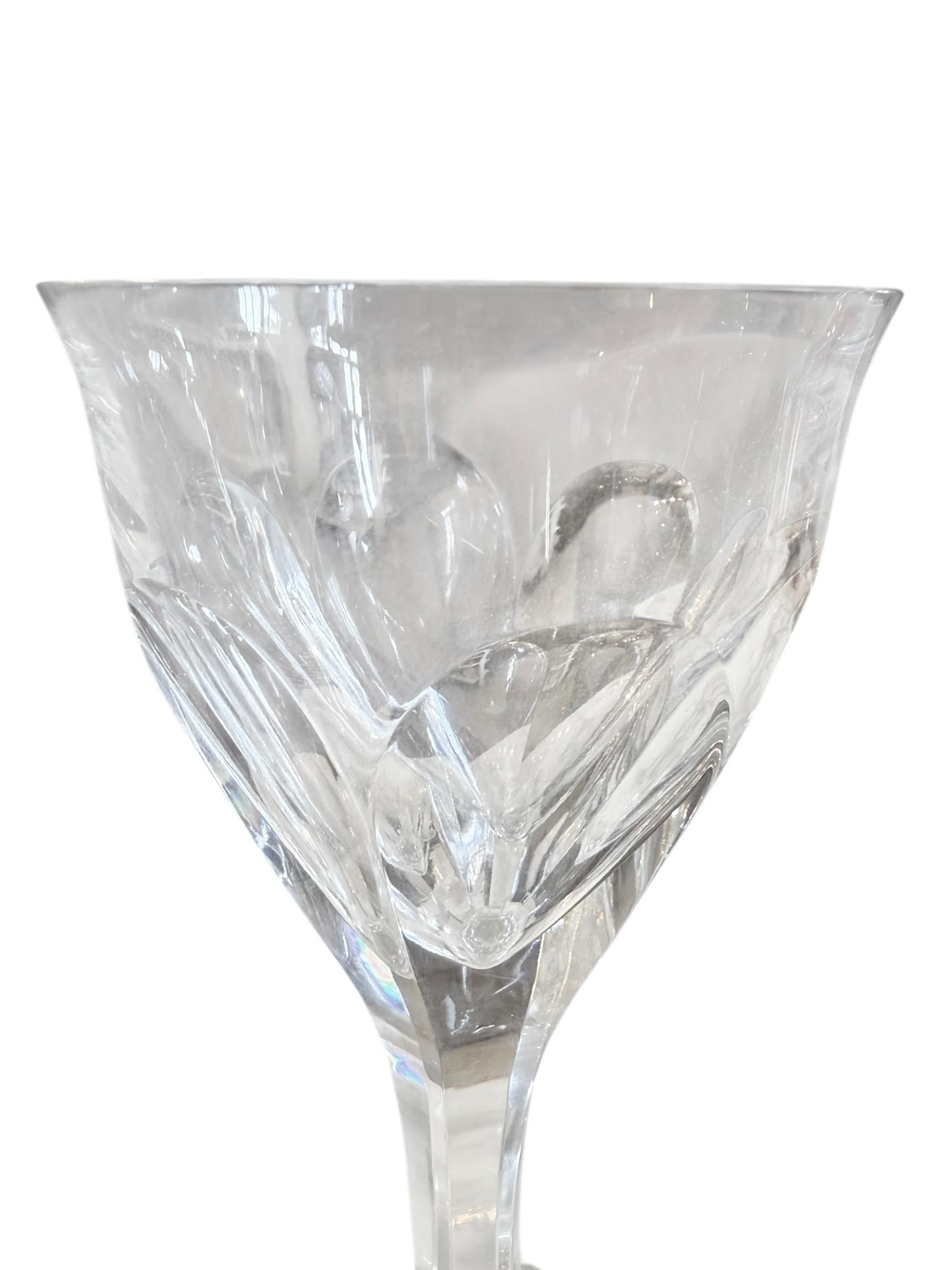 Juego de 6 copas de cristal estilo Moser Vintage Checo en venta