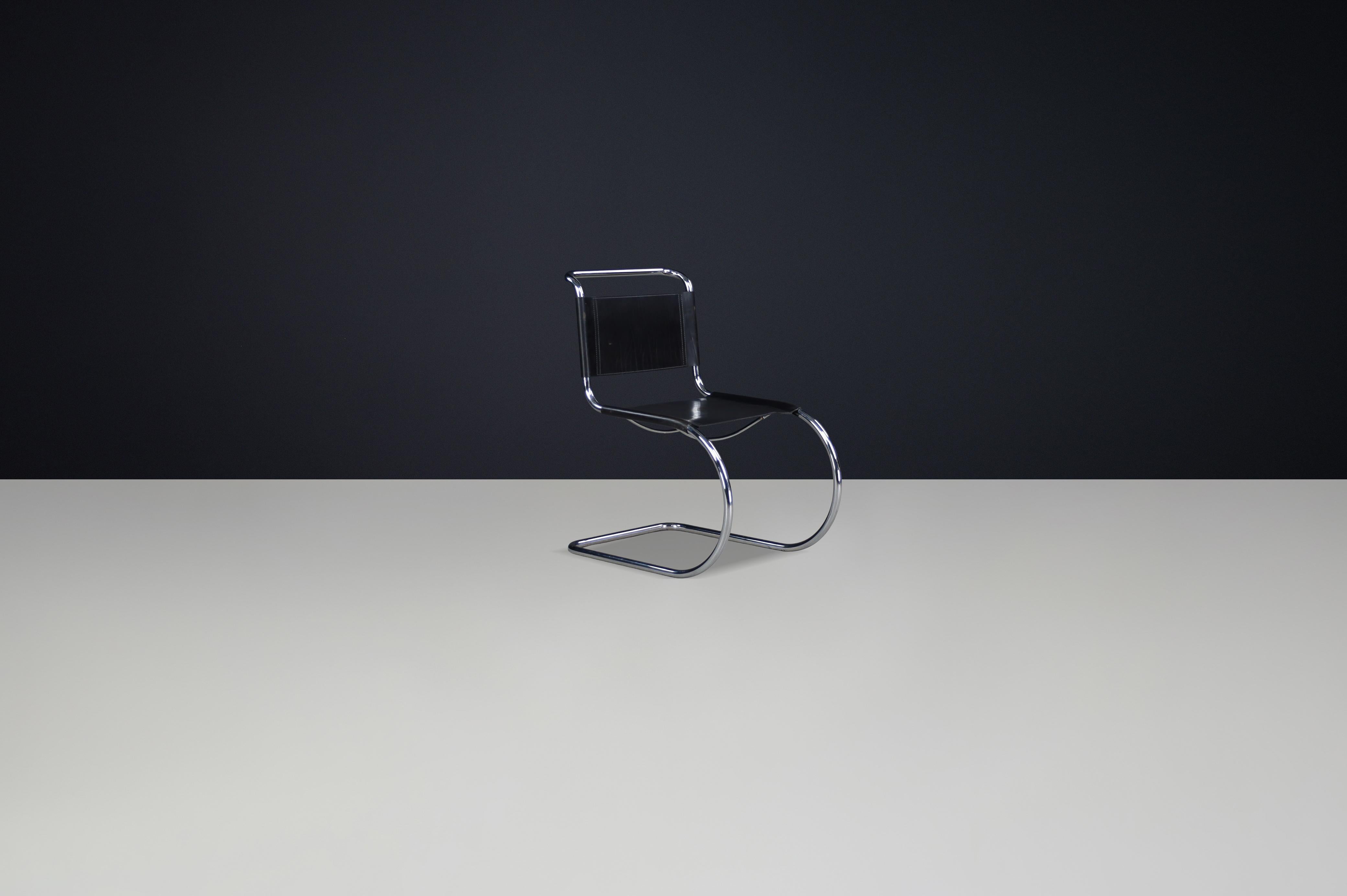 6er-Set Vintage MR10 Freischwinger-Esszimmerstühle von Ludwig Mies van der Rohe, 1970 (Ende des 20. Jahrhunderts) im Angebot