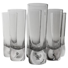 Set of 6 Vintage Murano Glass Drinking Glasses Design Italy, 70s