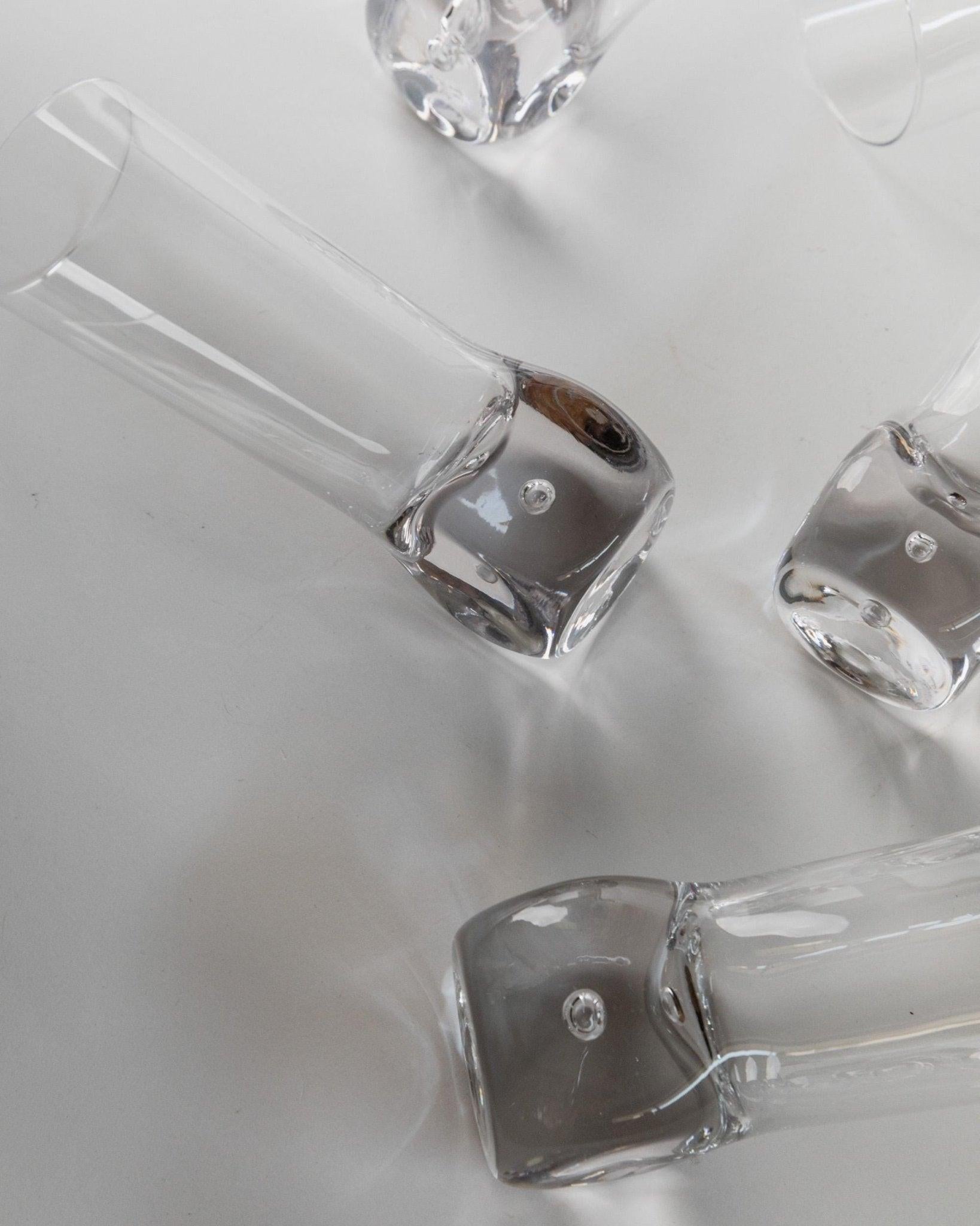 Juego de 6 copas vintage de cristal de Murano, diseño Italia, años 70 Cristal de Murano en venta