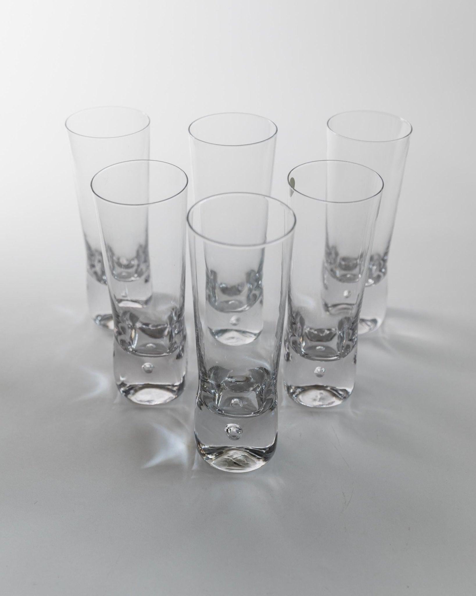 Juego de 6 copas vintage de cristal de Murano, diseño Italia, años 70 en venta 1