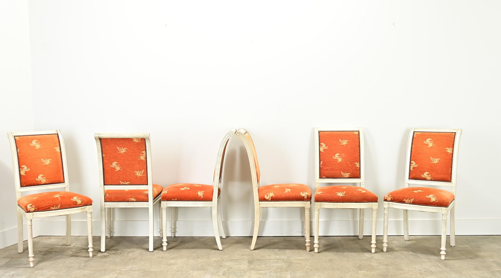6 Stühle für das Esszimmer im Vintage-Look im Angebot 6