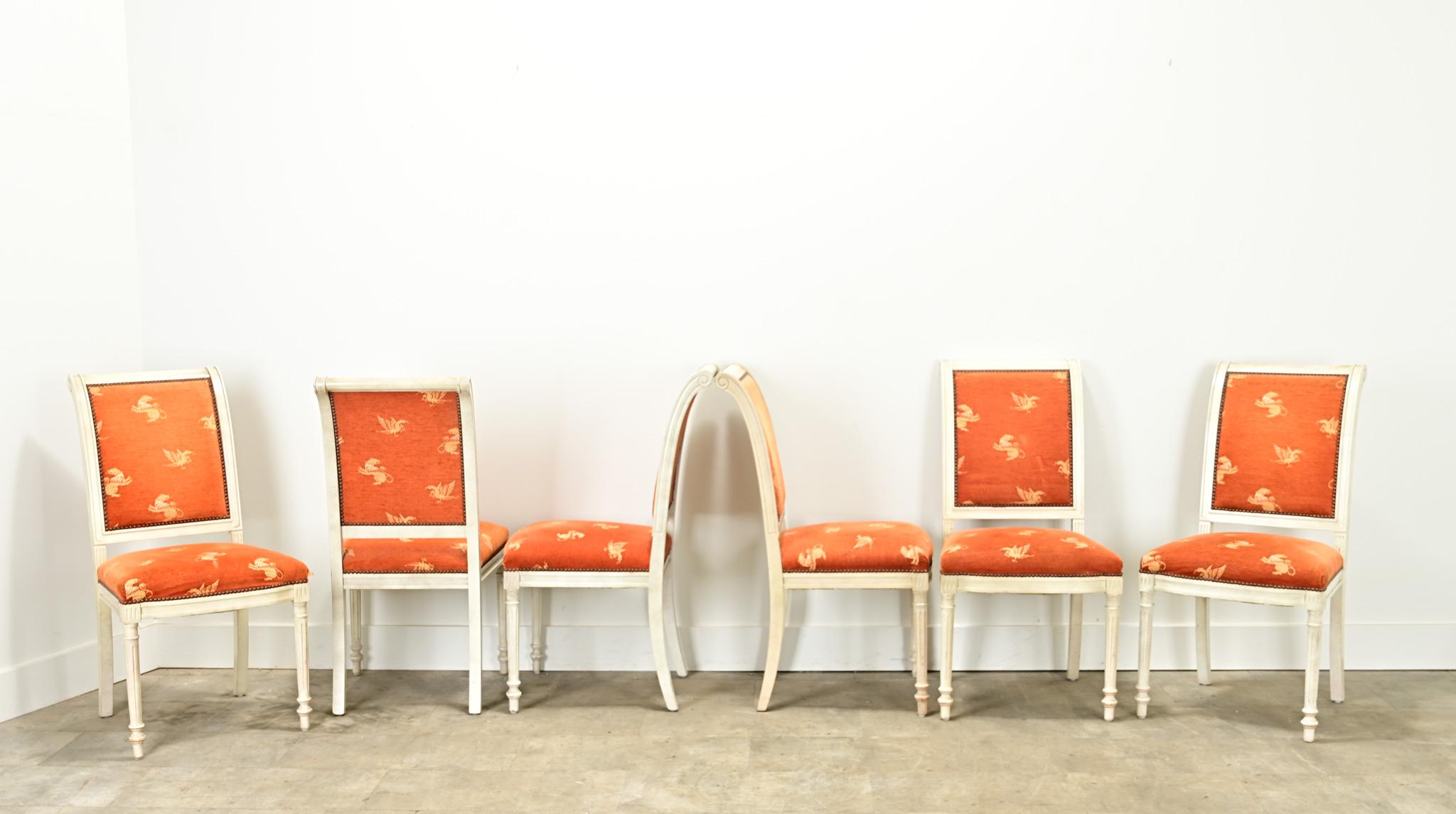 6 Stühle für das Esszimmer im Vintage-Look im Angebot 7