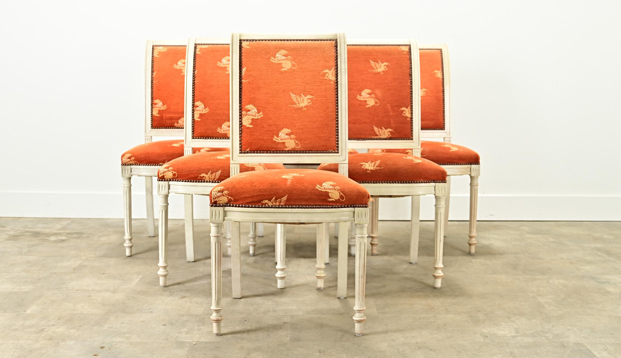 6 Stühle für das Esszimmer im Vintage-Look (Louis XVI.) im Angebot