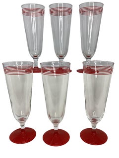 Set of 6 Vintage Pilsner Glasses