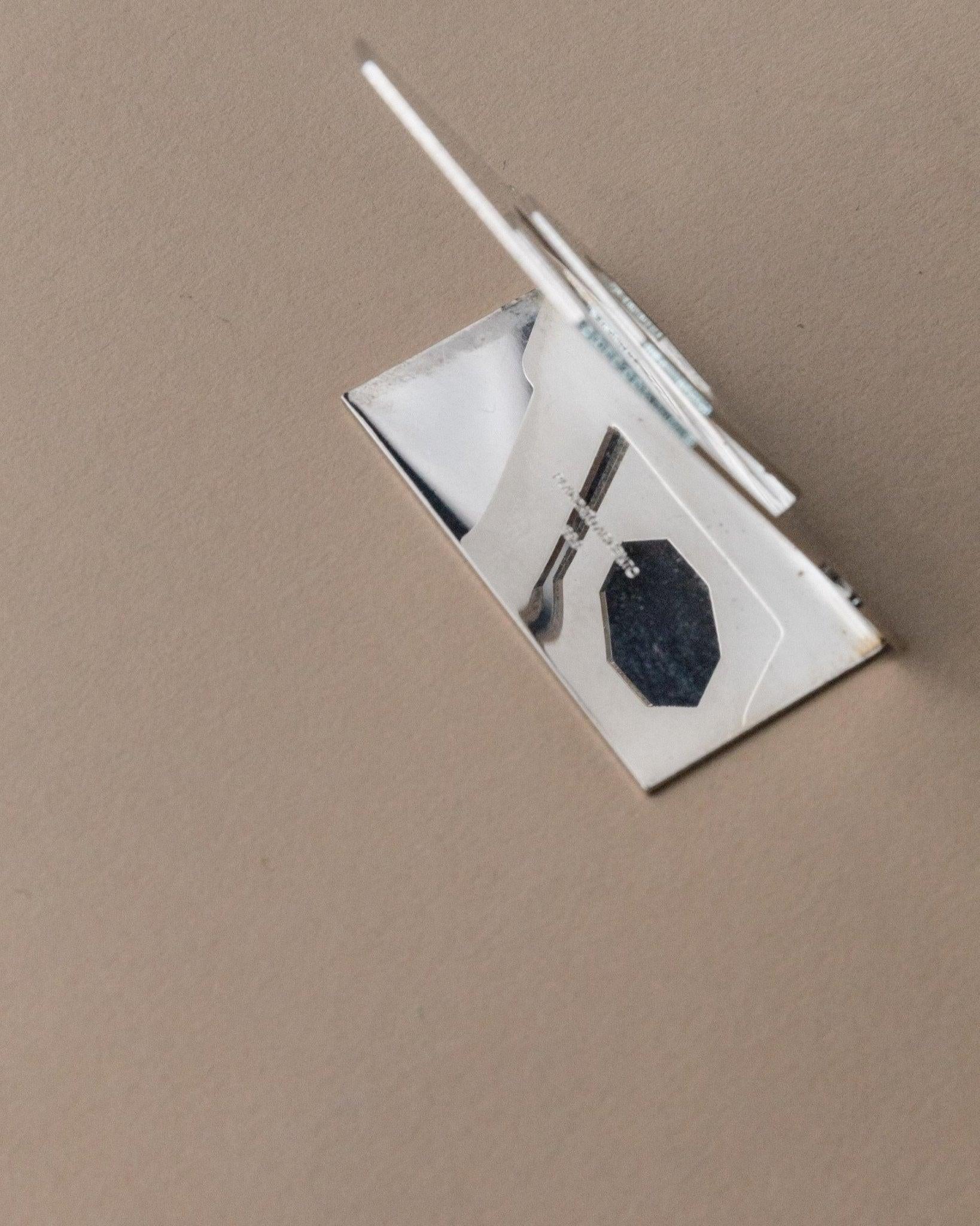 6er Set Vintage Tischkartenhalter Versilbertes zeitloses Design mit Achteck im Angebot 3