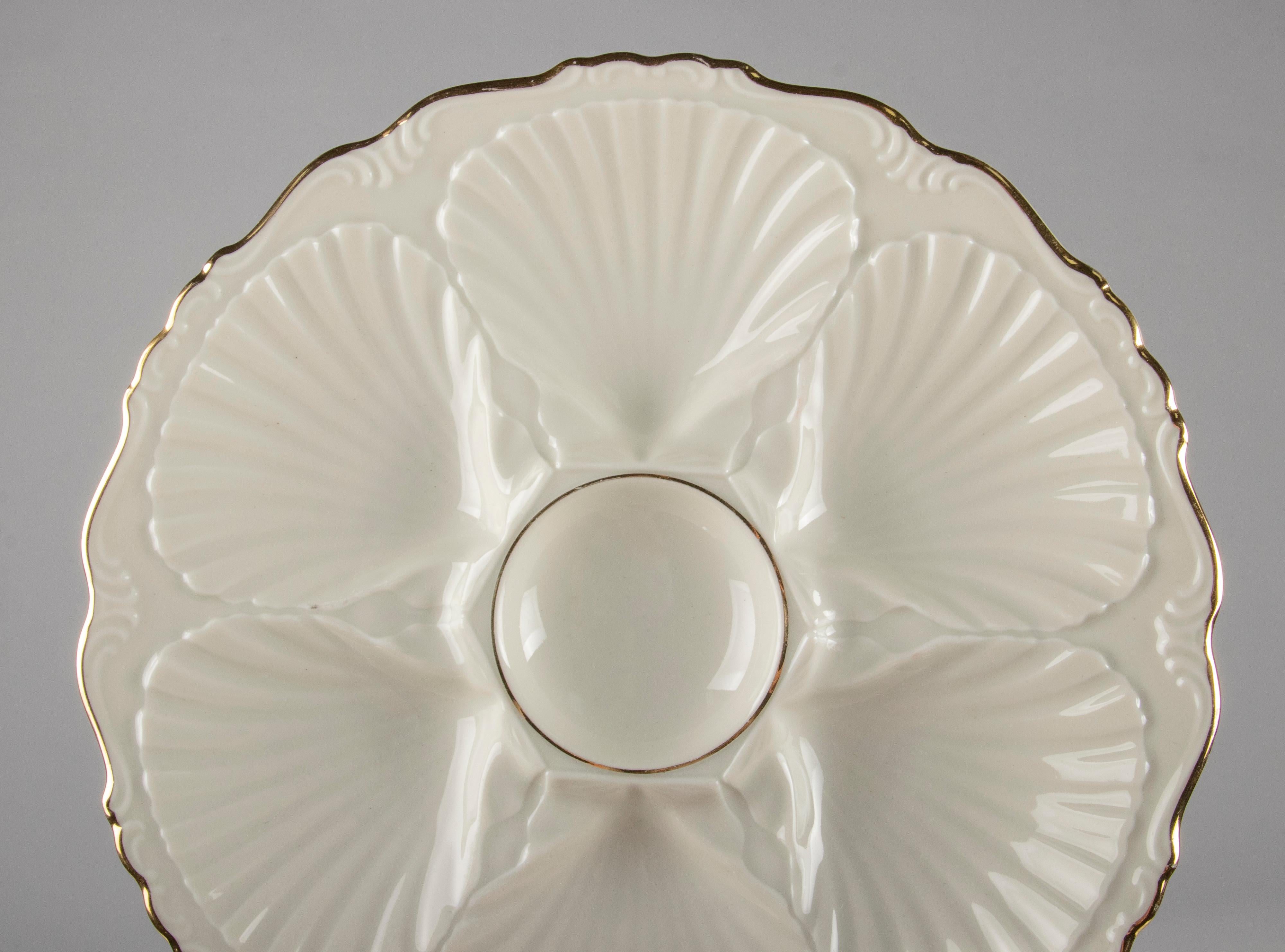 Set of 6 Vintage Porcelain Oyster Plates Made by Edelstein Germany For Sale 6