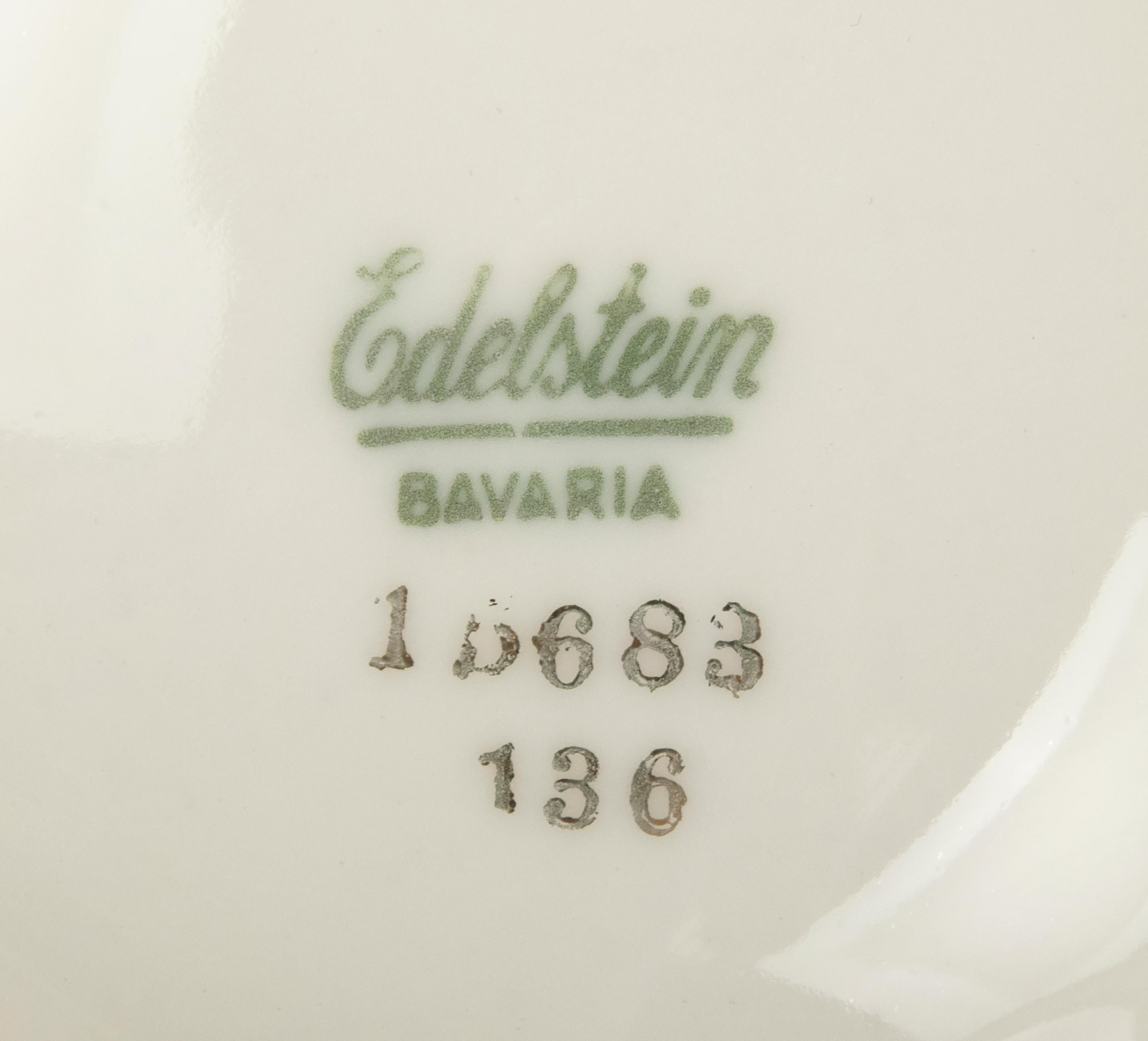 Set of 6 Vintage Porcelain Oyster Plates Made by Edelstein Germany In Good Condition In Casteren, Noord-Brabant