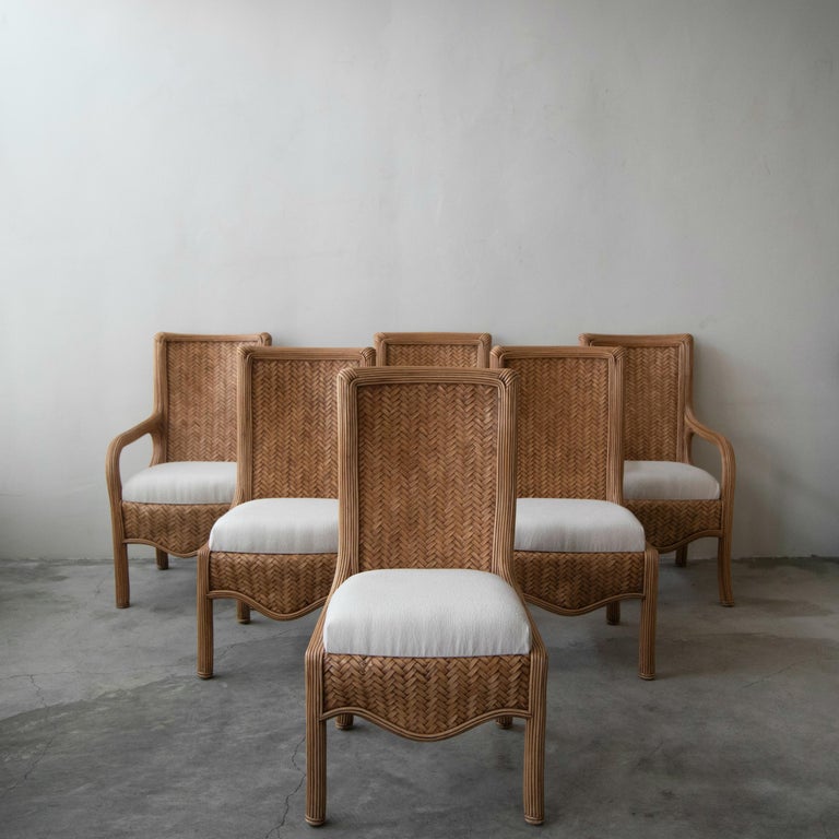 Set Of 6 Vintage Reeded Bamboo Dining Chairs By Karl Rausch For Baker At 1stdibs,Breakfast Bar Table And Chairs Next
