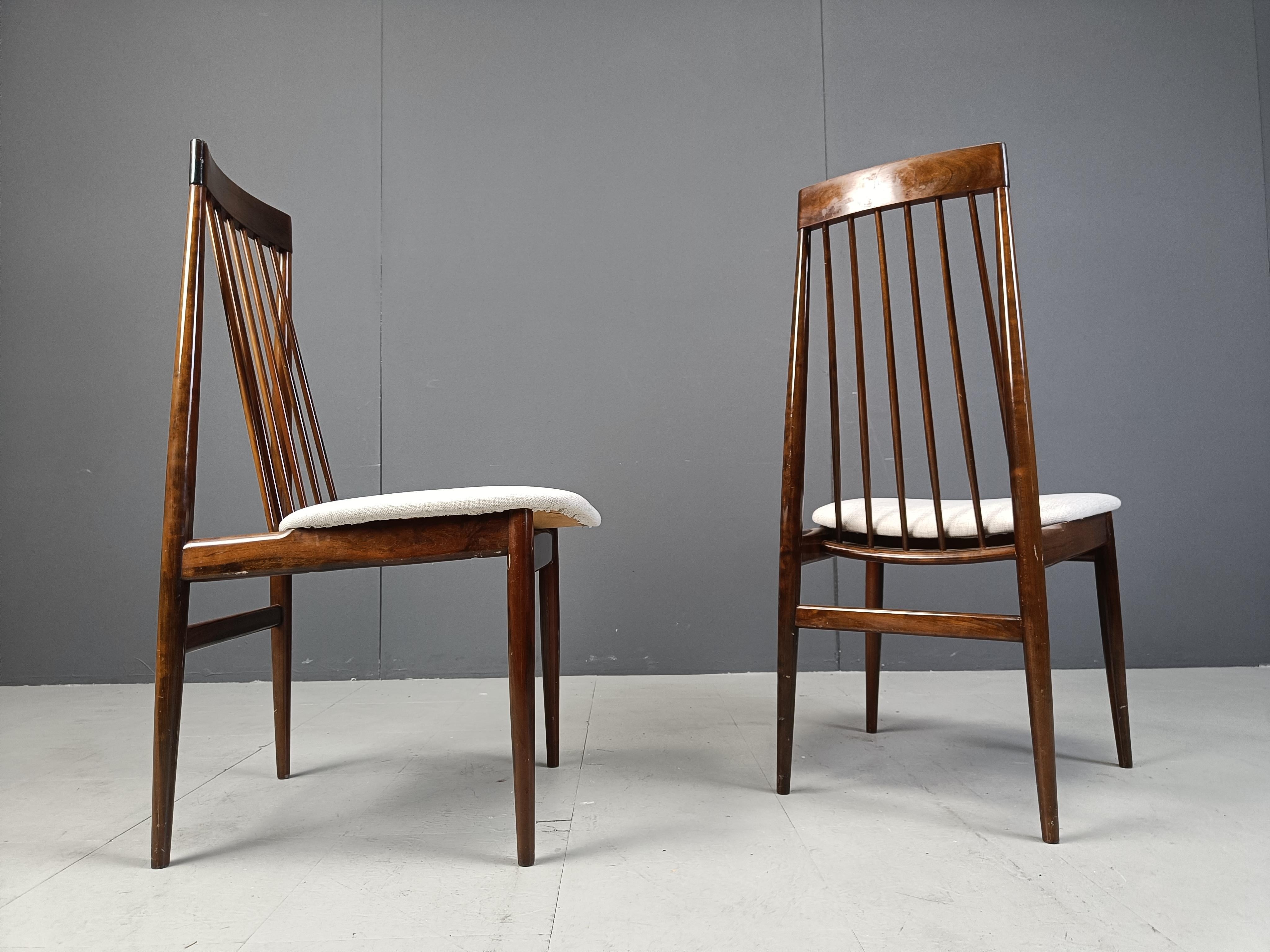 Set of 6 vintage rosewood chairs by Ernst Martin Dettinger for Lucas Schnaidt, 1 2