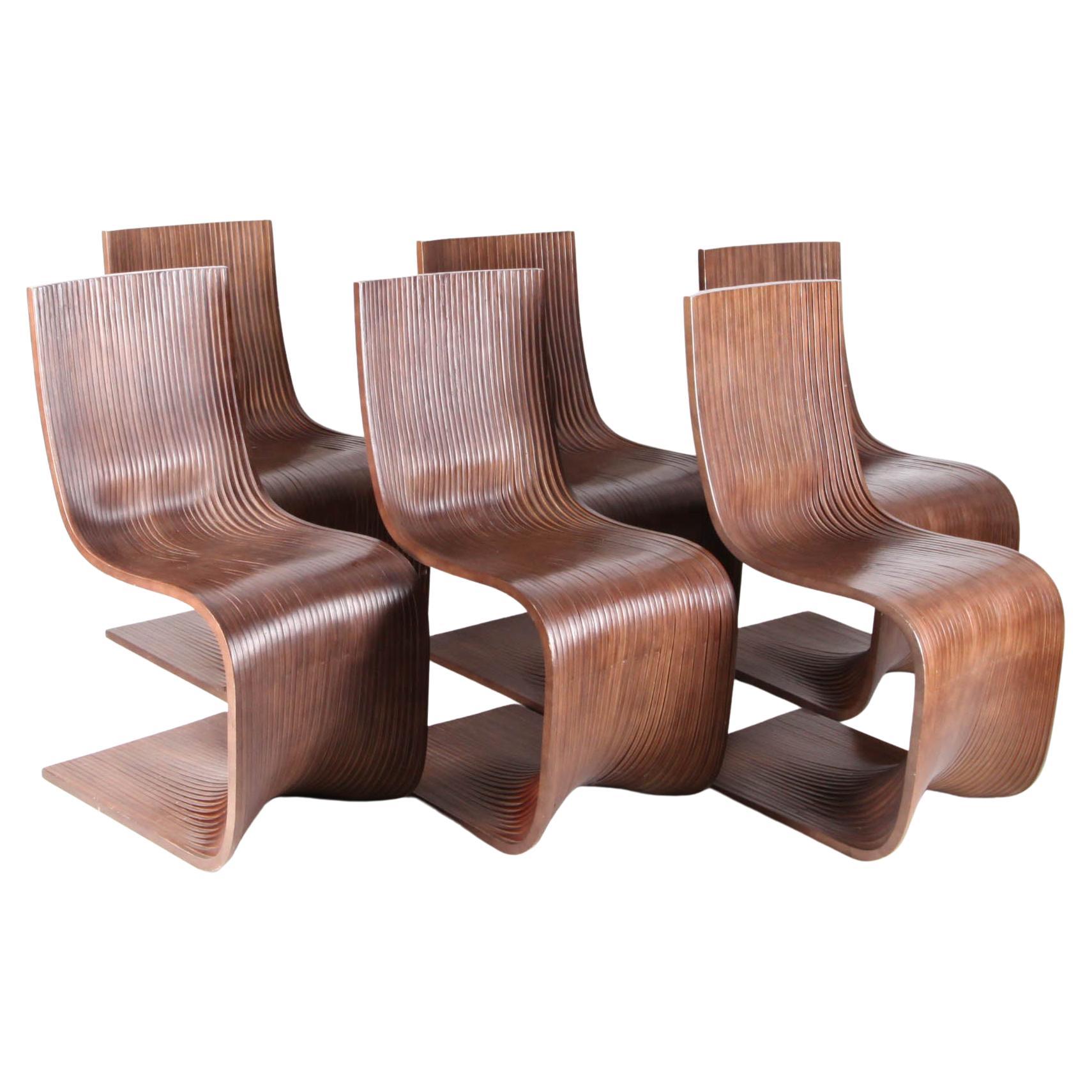 Set of 6 Vintage "S" Chairs by Alejandro Estrada