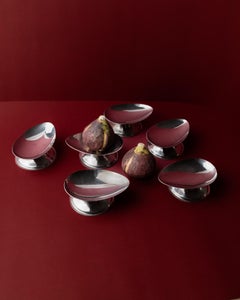 6er-Set Vintage-Edelstahlschüsseln mit Egg-Design, 1970er Jahre