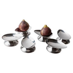 6er-Set Vintage-Edelstahlschüsseln mit Egg-Design, 1970er Jahre