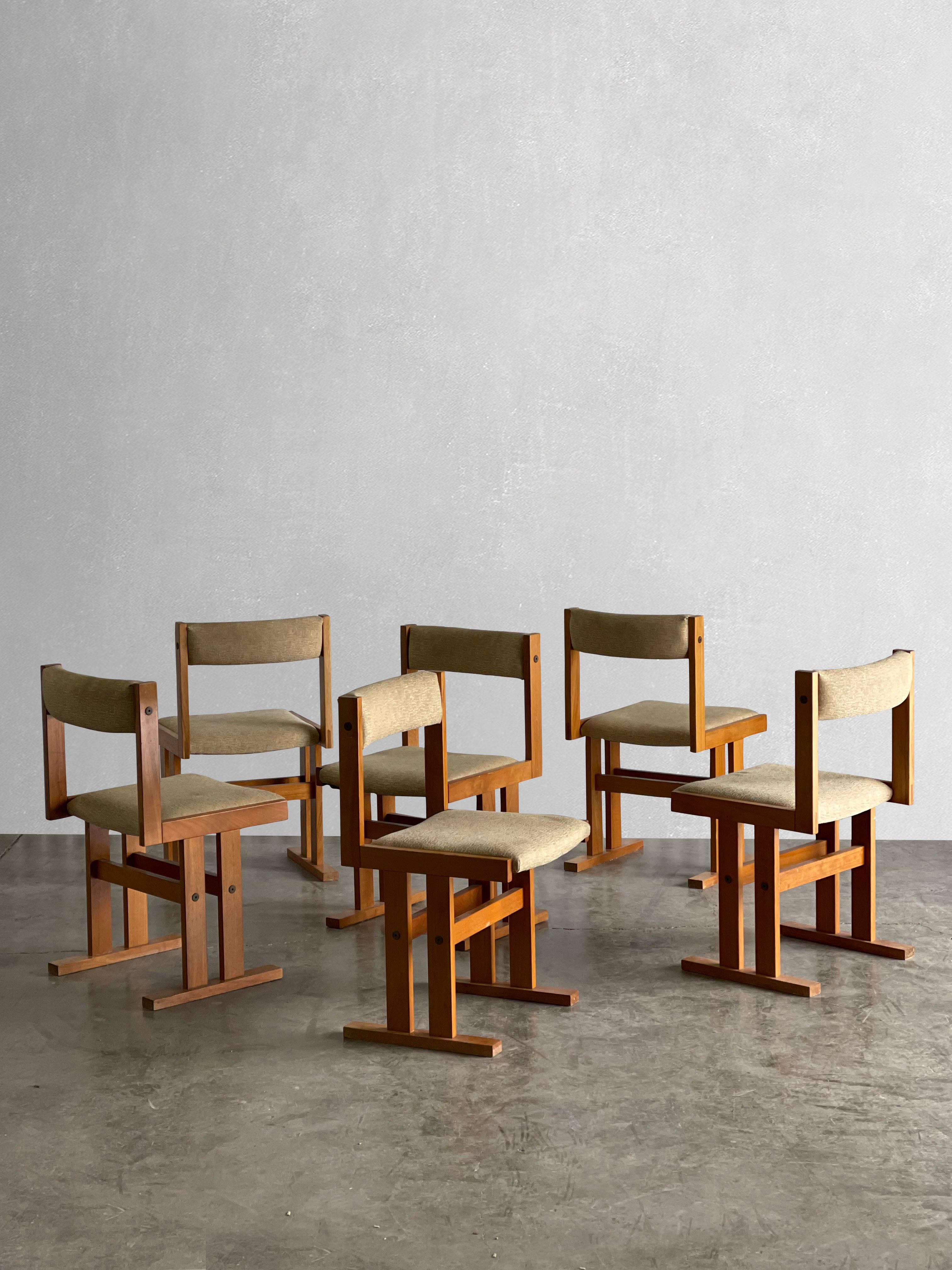 Set of 6 Vintage Teak Danish Dining Chairs in the Style of Gangsø Møbler 1