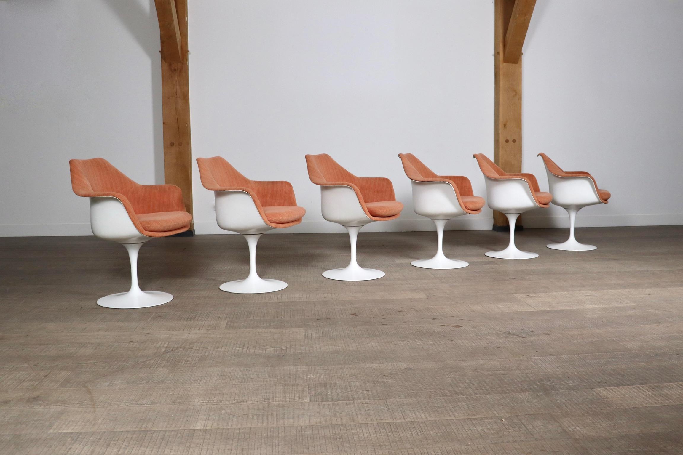 Set Of 6 Vintage Tulip Dining Chairs By Eero Saarinen For Knoll, 1960s 5