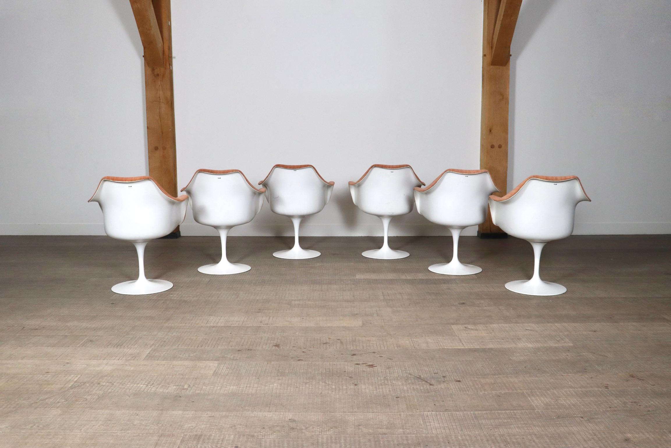 Set Of 6 Vintage Tulip Dining Chairs By Eero Saarinen For Knoll, 1960s 8
