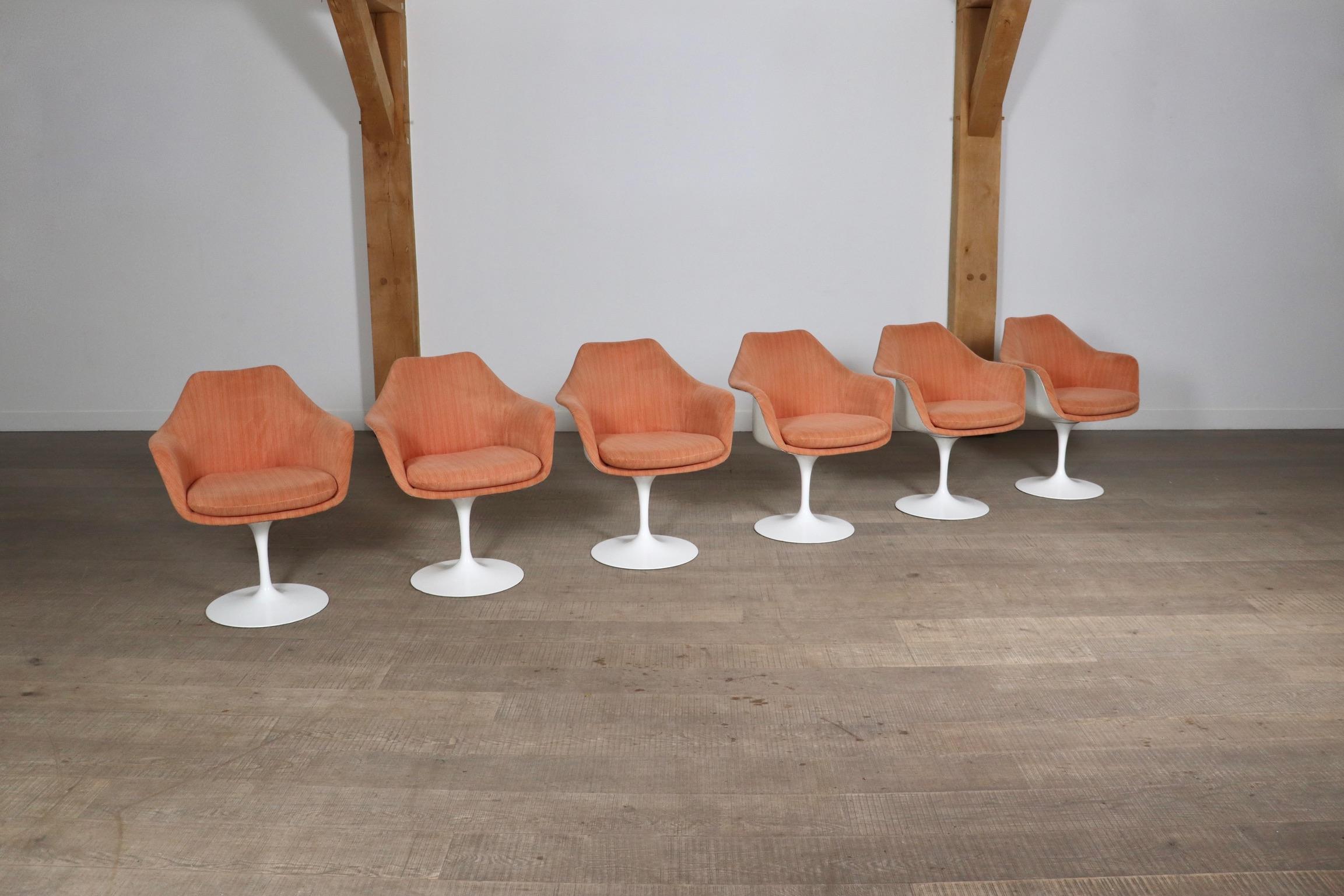 Set Of 6 Vintage Tulip Dining Chairs By Eero Saarinen For Knoll, 1960s 3
