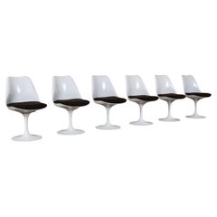 Set Of 6 Vintage Tulip Dining Chairs By Eero Saarinen For Knoll, 1960s