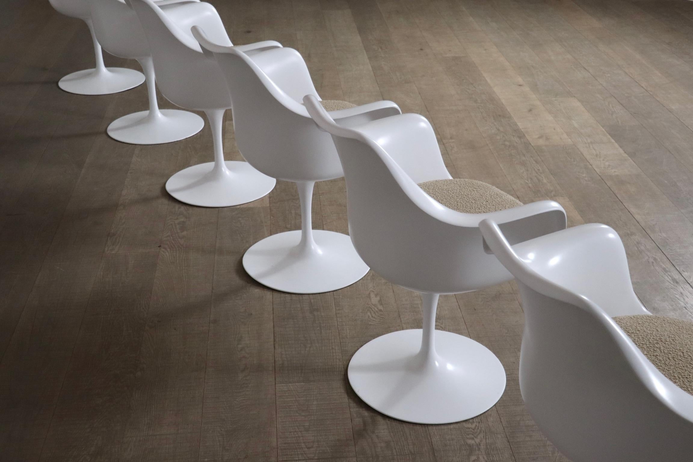 Set di 6 sedie da pranzo Tulip vintage di Eero Saarinen per Knoll, anni '70 5
