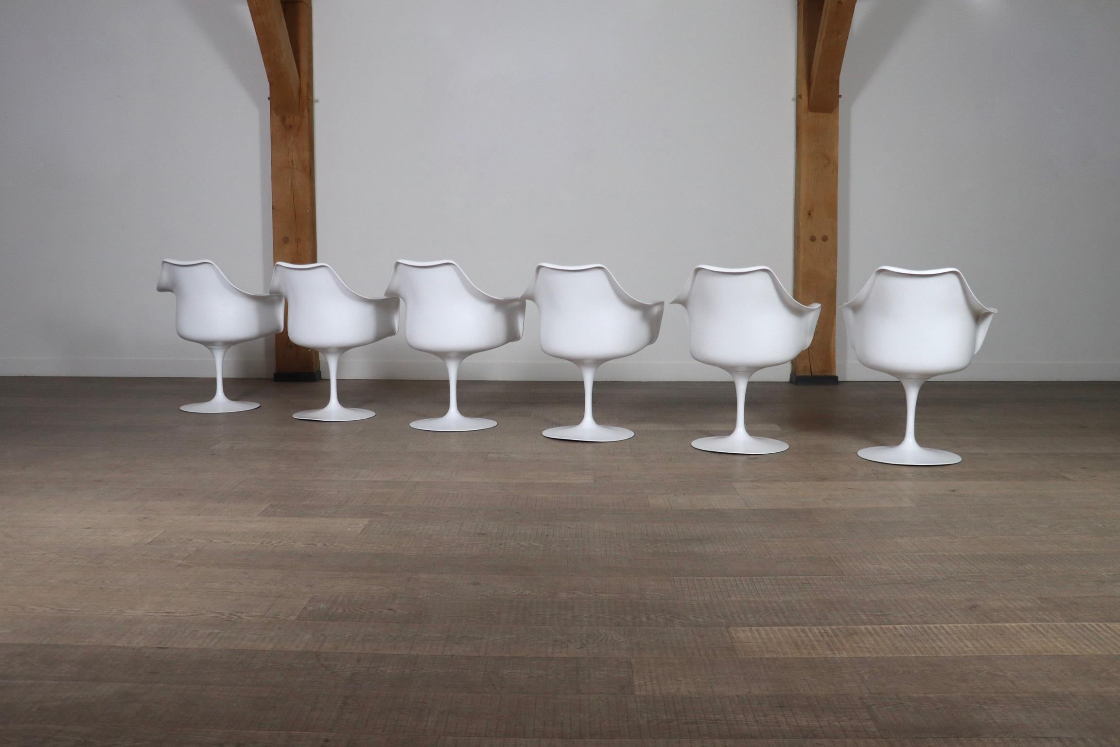 Set di 6 sedie da pranzo Tulip vintage di Eero Saarinen per Knoll, anni '70 6